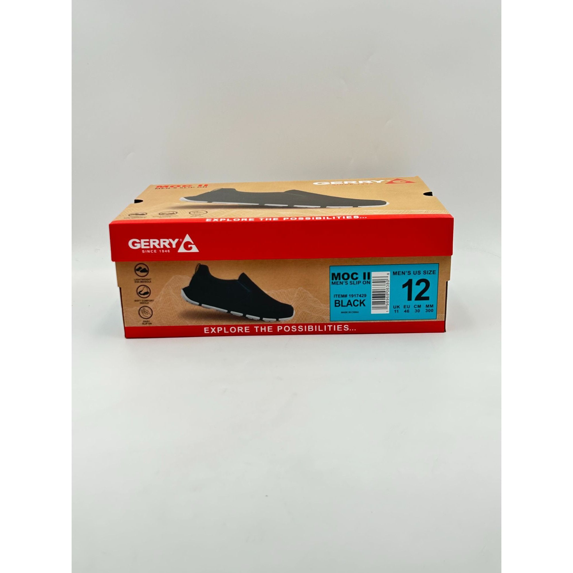 Other Gerry Moc II Mens 12 Black Slip On Shoes Lightweight Comfort Size US 12 / EU 45 - 8 Thumbnail