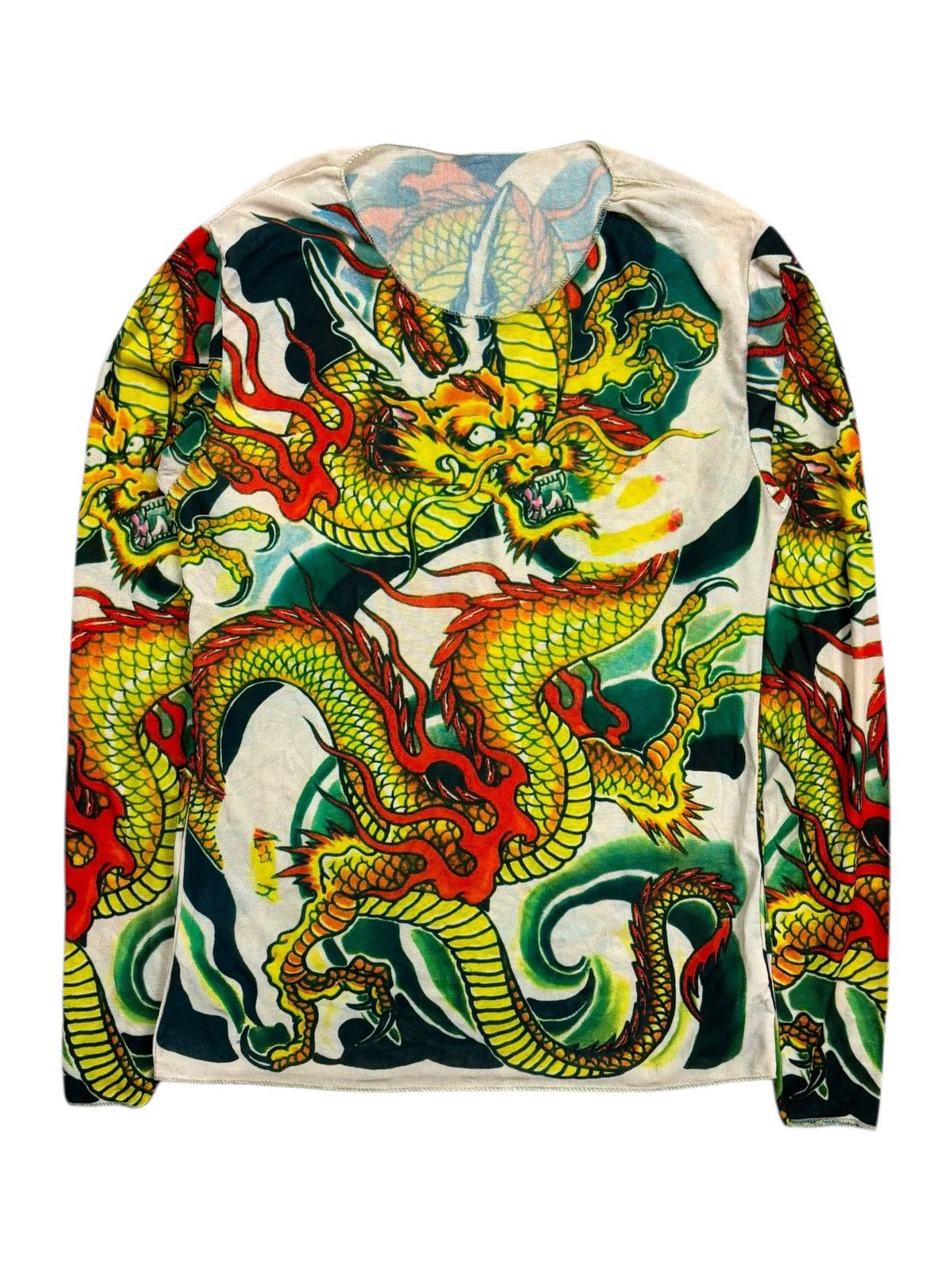 2000s Japanese Brand - Yakuza Tatto Mesh Top