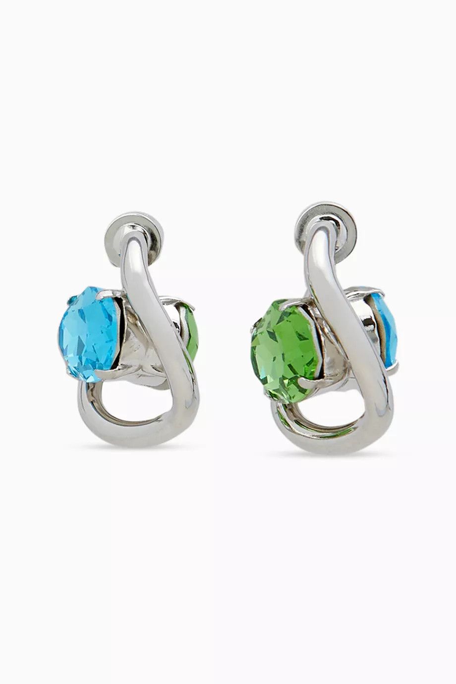 Marni o1f1d3z0725 Size: OS / Rhinestone Twisted Hoop Earrings Size ONE SIZE - 1 Thumbnail