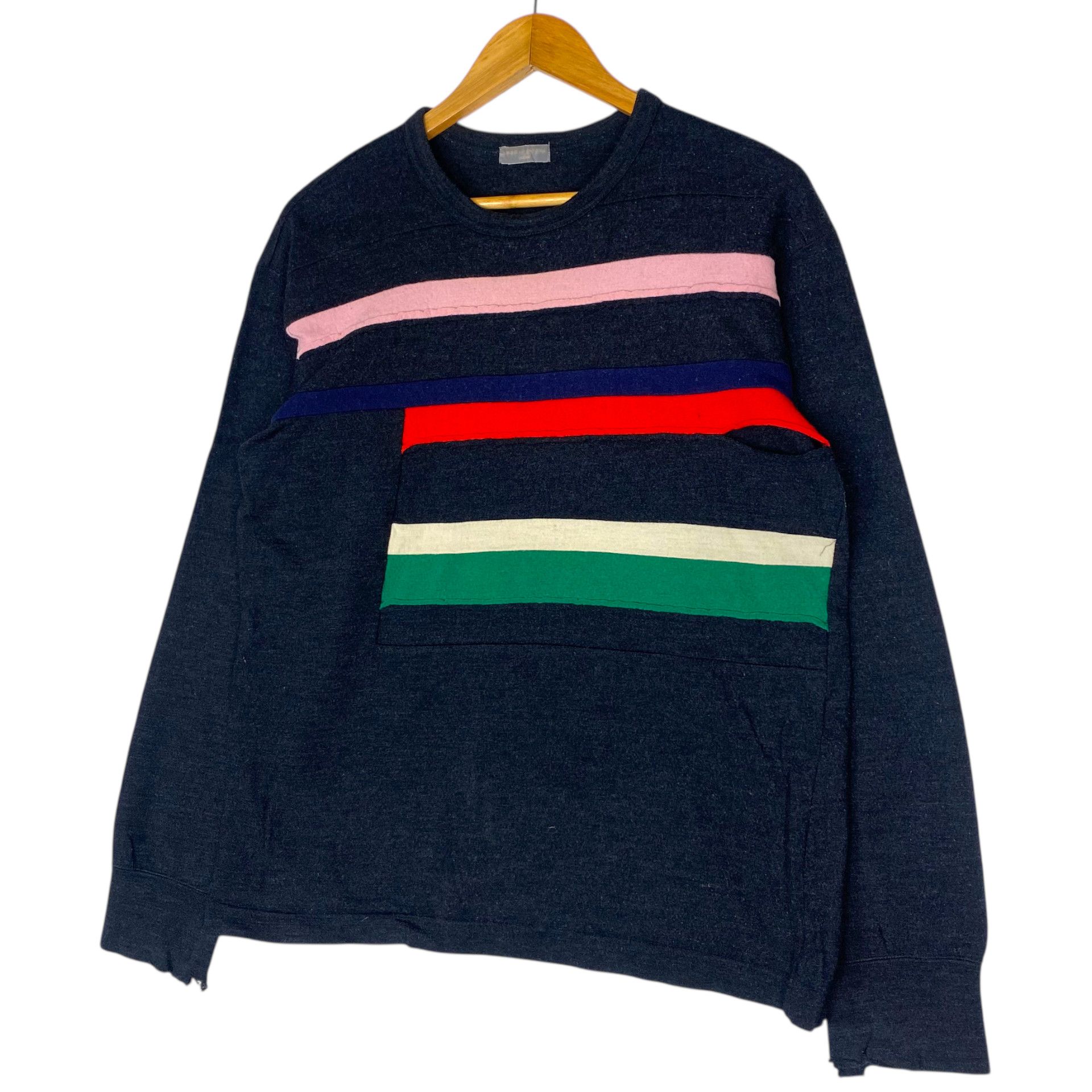 Comme des Garcons 💥 COMME DES GARCONS HOMME AD2001 KNIT STRIPE SWEATER Size US M / EU 48-50 / 2 - 3 Thumbnail