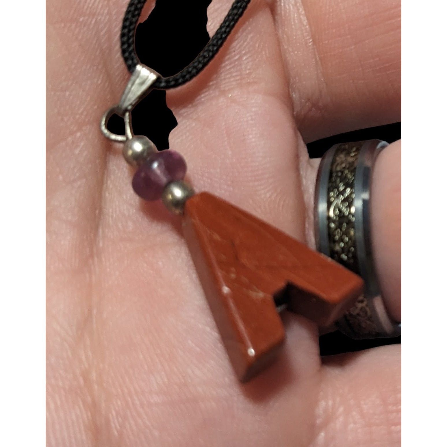 Other Red Jasper Minimalist Letter A Initial Necklace Size ONE SIZE - 6 Thumbnail
