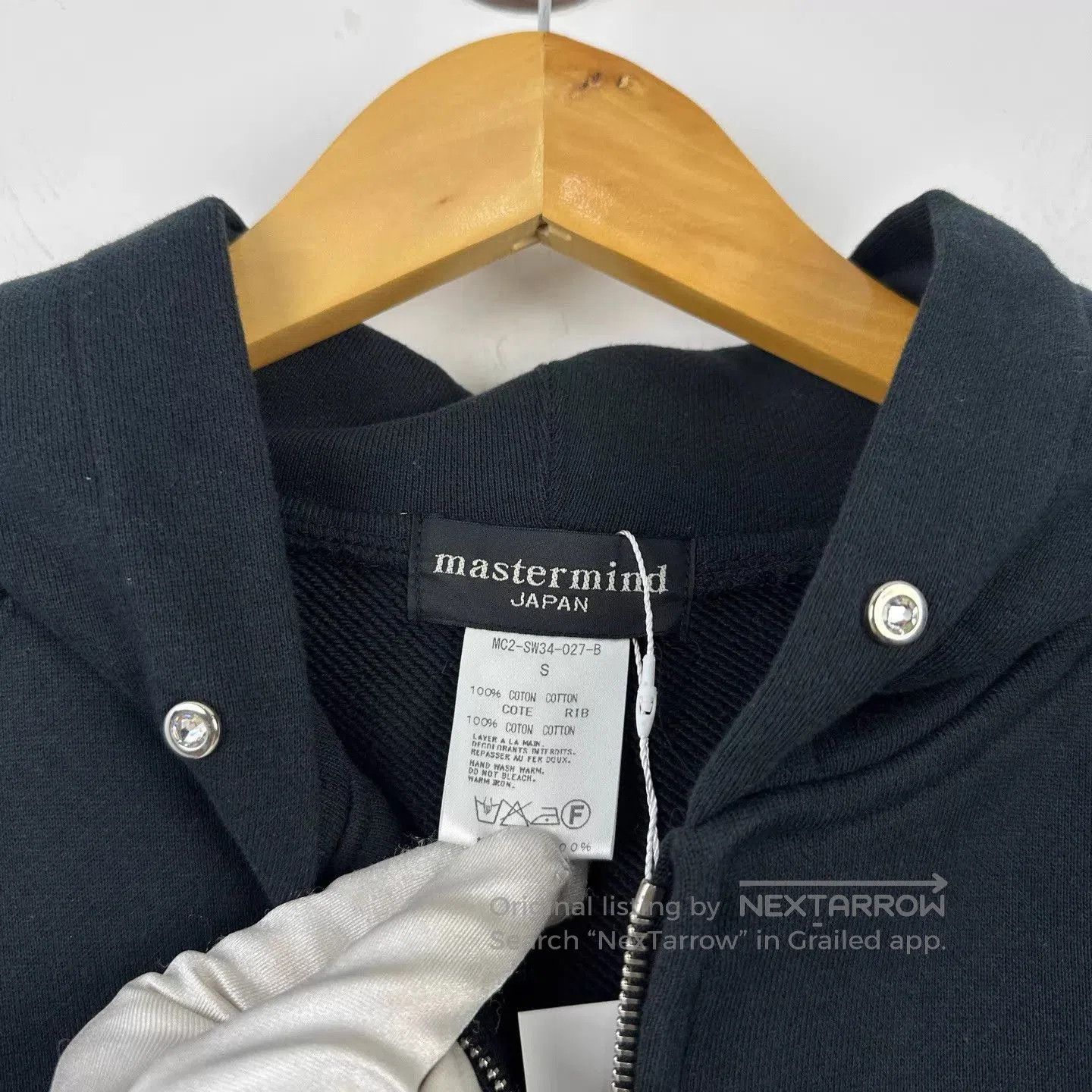 Mastermind Japan Black Zip-Up Hoodie. Size US S / EU 44-46 / 1 - 4 Thumbnail