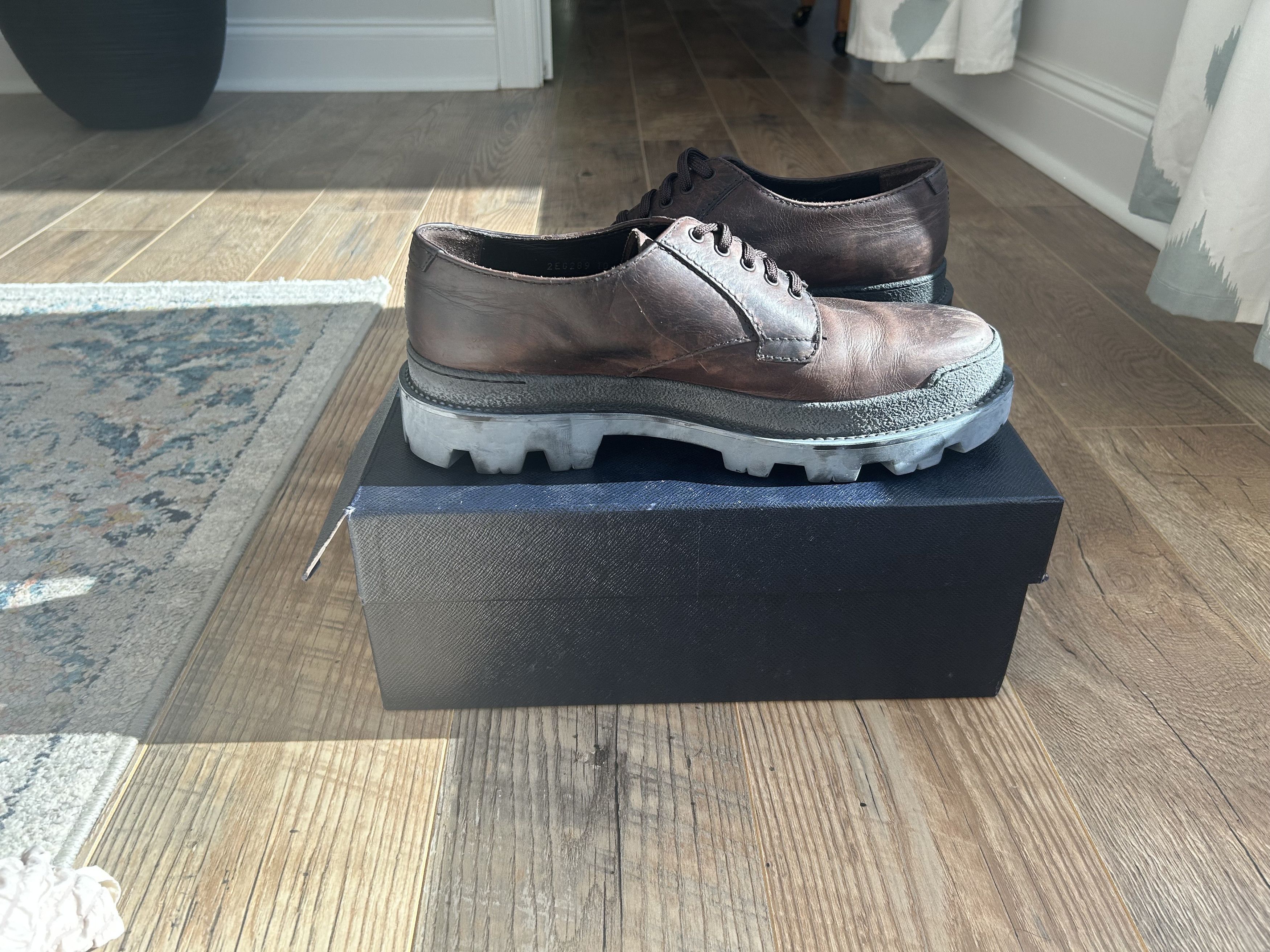 Prada Prada Pull Up Derby Size US 11 / EU 44 - 5 Thumbnail