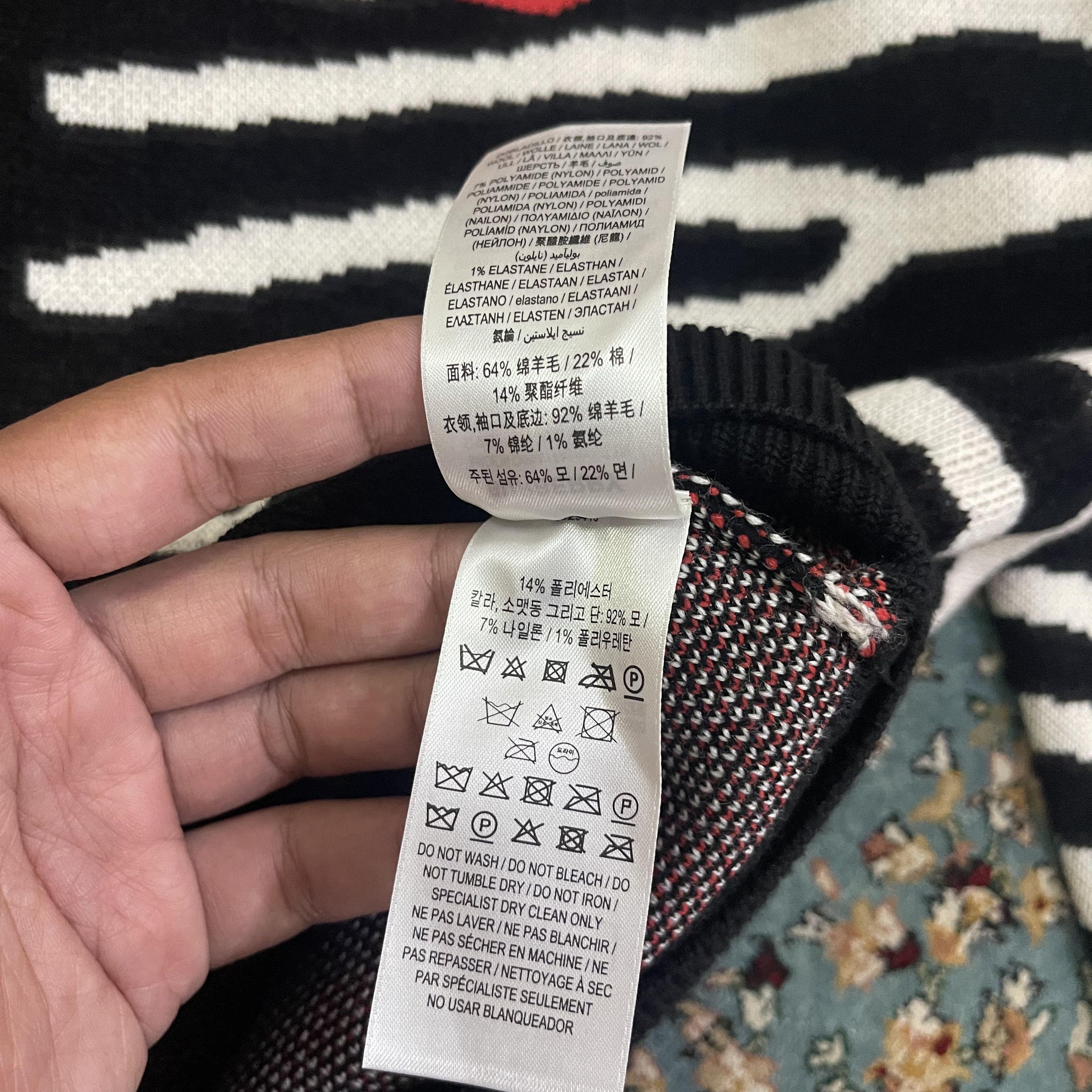 Burberry Burberry Mens Jennings Zebra Logo Jumper Knit Sweater Size US M / EU 48-50 / 2 - 14 Thumbnail