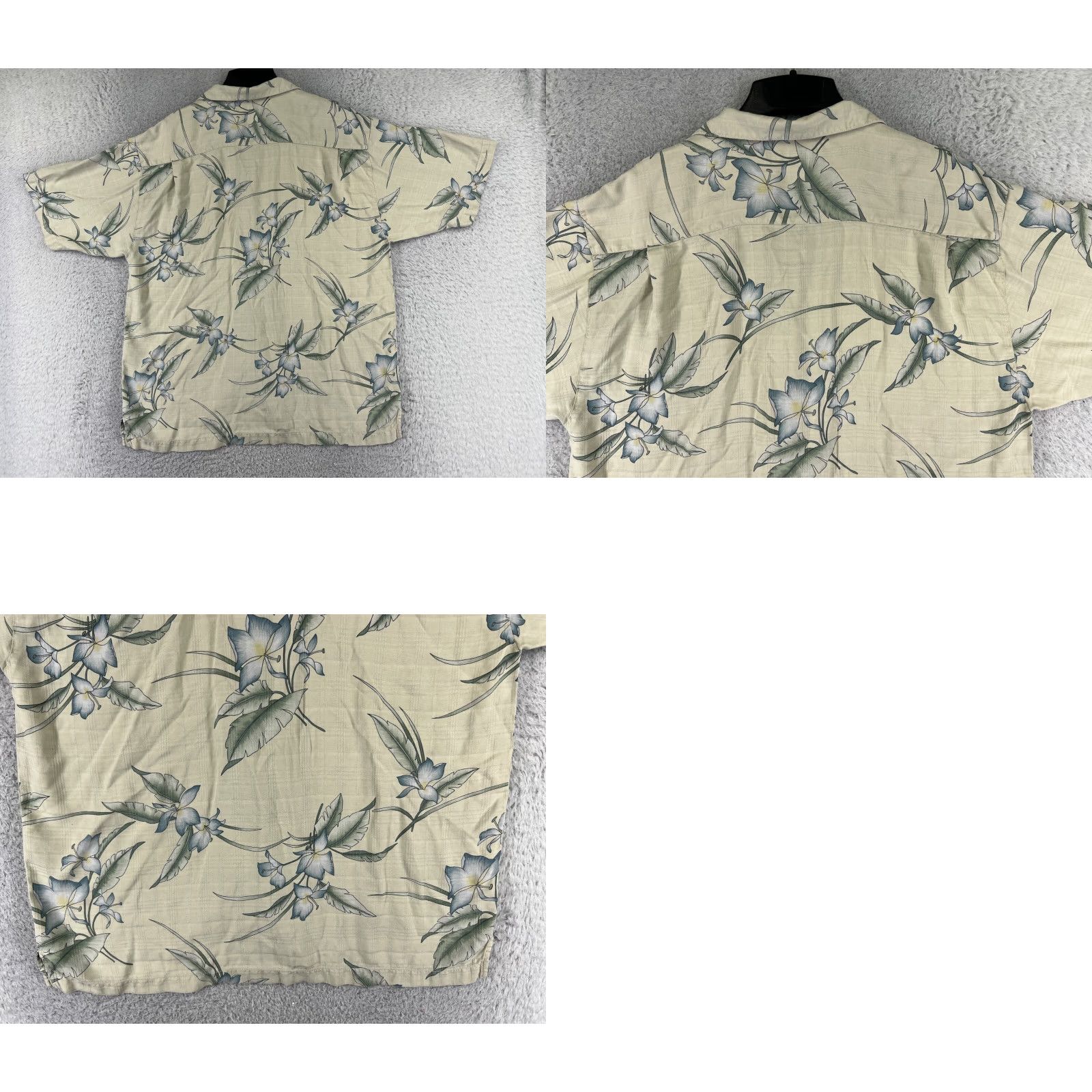 Tommy Bahama Tommy Bahama Shirt Men Large Beige Floral Button Up 100% Silk Pocket Hawaiian Size US L / EU 52-54 / 3 - 9 Thumbnail