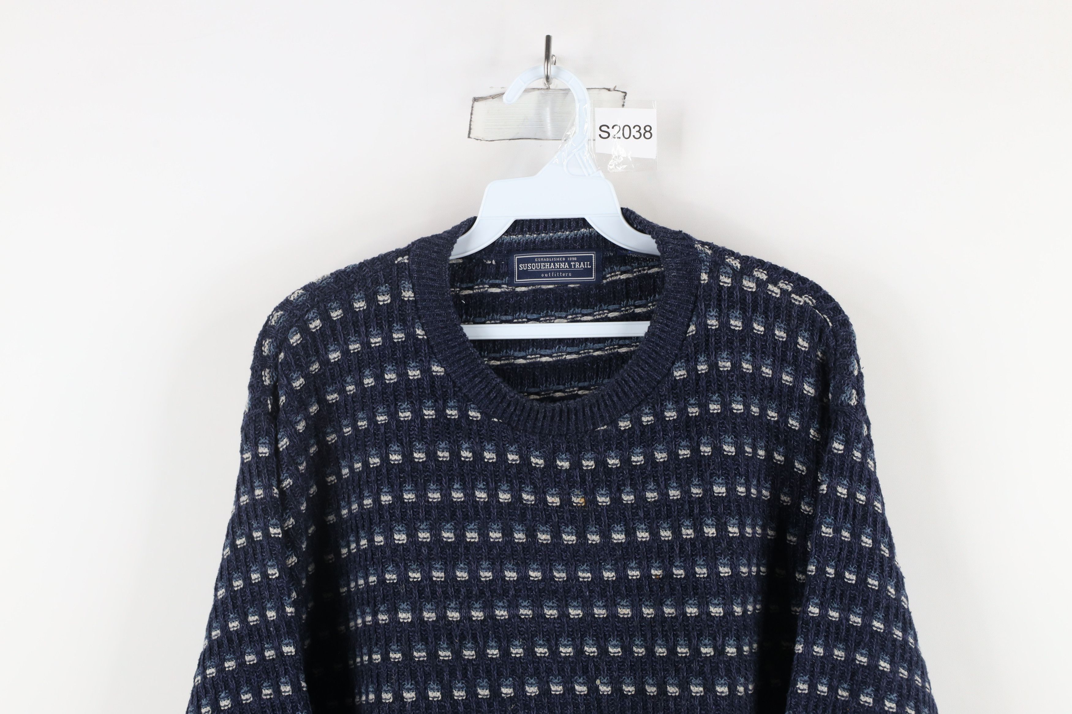 Vintage Vintage 90s Streetwear Striped Knit Grandpa Crewneck Sweater Size US L / EU 52-54 / 3 - 2 Thumbnail