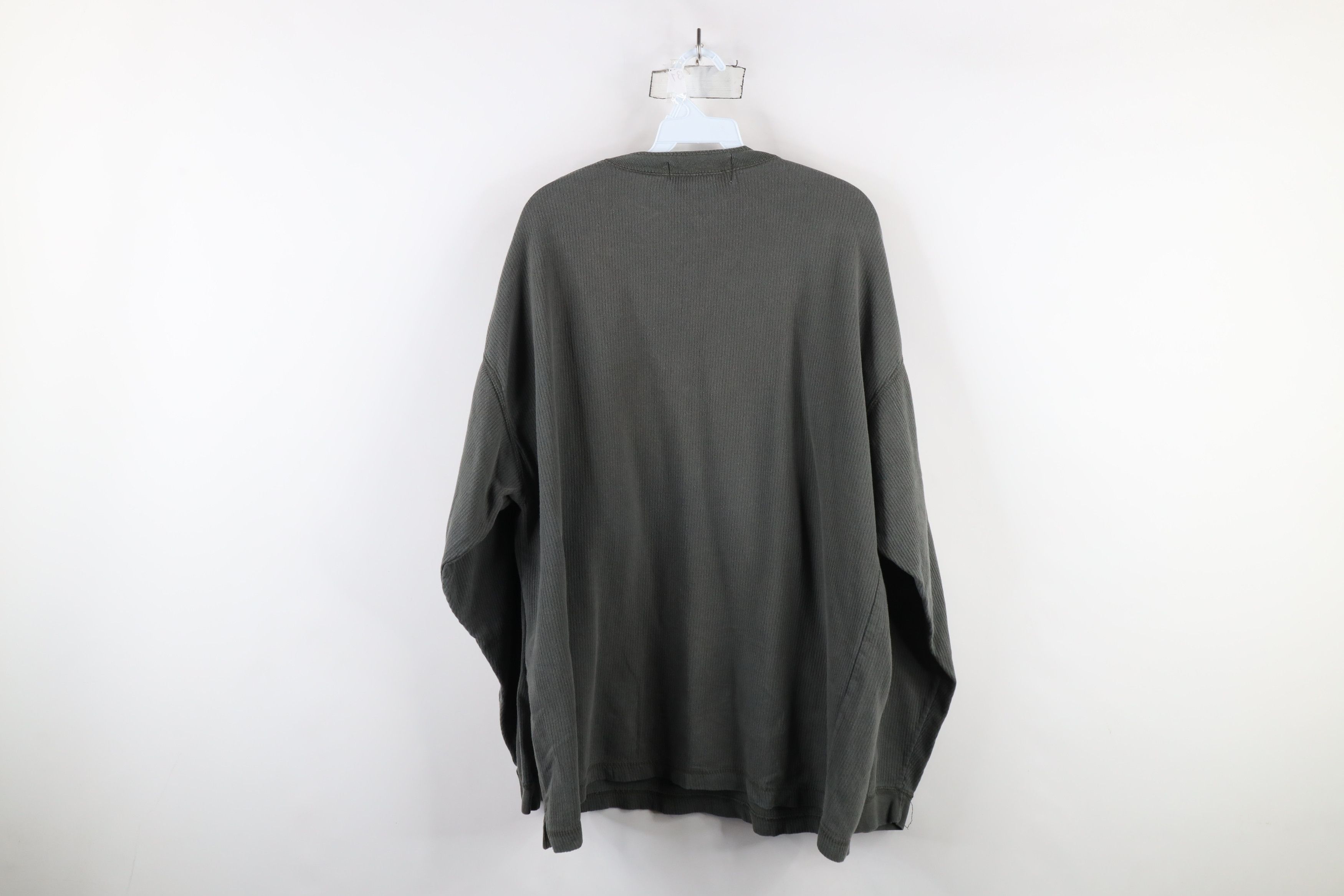 Vintage Vintage 90s Streetwear Ribbed Long Sleeve Henley T-Shirt Size US L / EU 52-54 / 3 - 9 Thumbnail