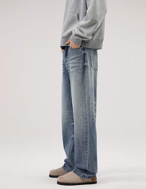 Japanese Brand Retro high-street American cleanfit loose straight leg jeans Size US 32 / EU 48 - 3 Thumbnail