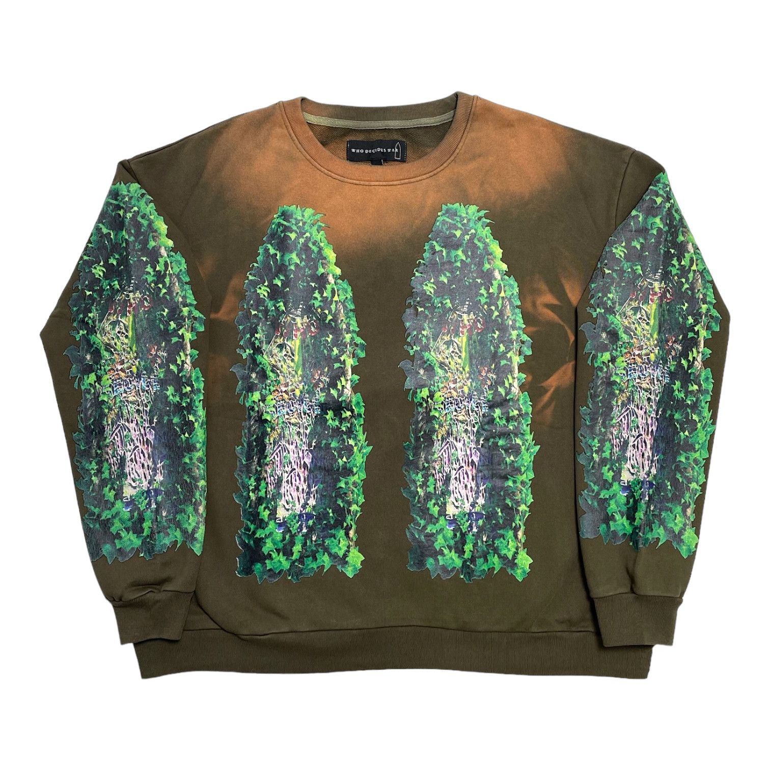 Image of Who Decides War Mrdr Brvdo Garden Glass Crewneck Sweatshirt, Men's (Size Small)