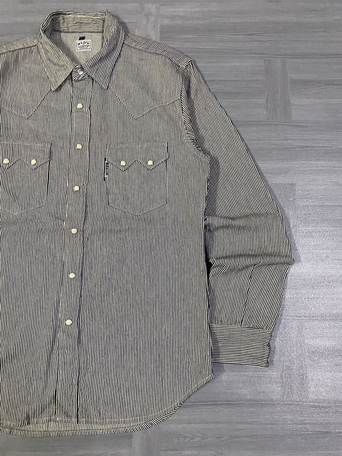 Blue Blue Japan Blue Blue Japan H.Ranch Market Striped Western Shirt Size US M / EU 48-50 / 2 - 4 Thumbnail