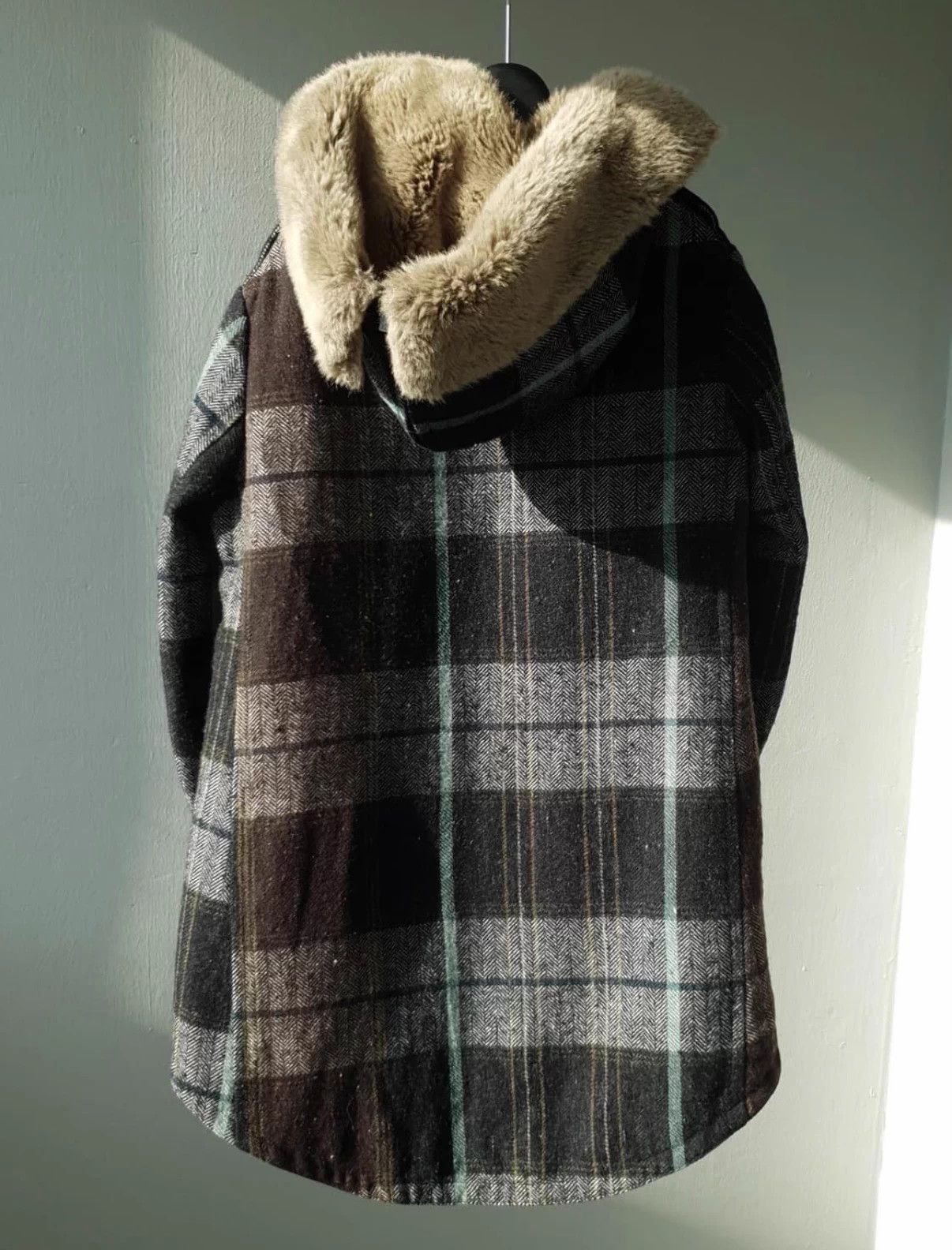 Yohji Yamamoto Yohji Yamamoto YS N2B Stand Collar Check Lamb Filled Jkt Size US M / EU 48-50 / 2 - 6 Thumbnail