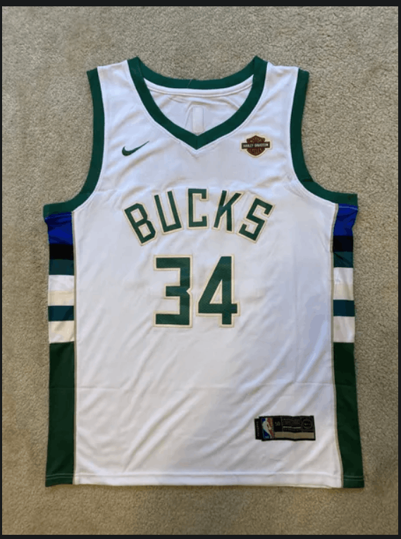 Nike S-XL Mens Stitched Nike Jersey Giannis Antetokounmpo Bucks Size US M / EU 48-50 / 2 - 1 Thumbnail
