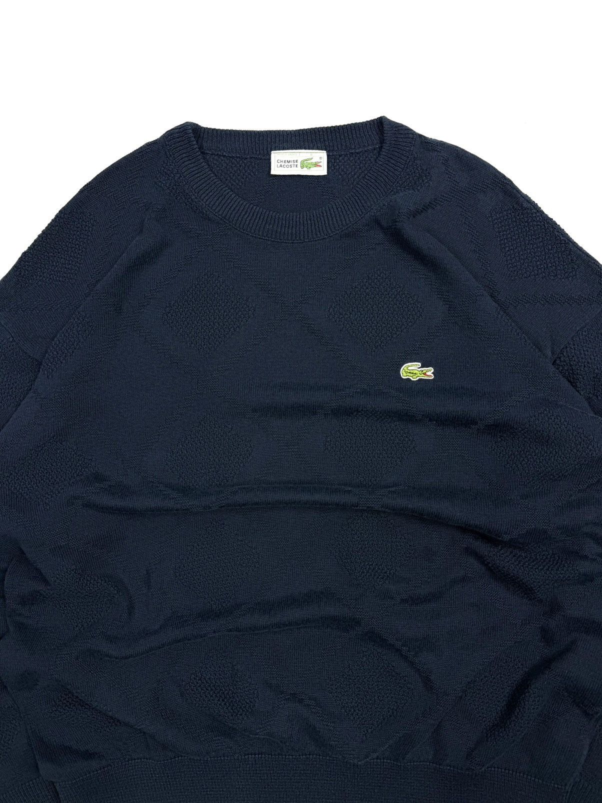 Lacoste 80s Lacoste Vintage Knit Sweater Navy Men’s 6 France Retro Size US L / EU 52-54 / 3 - 7 Thumbnail