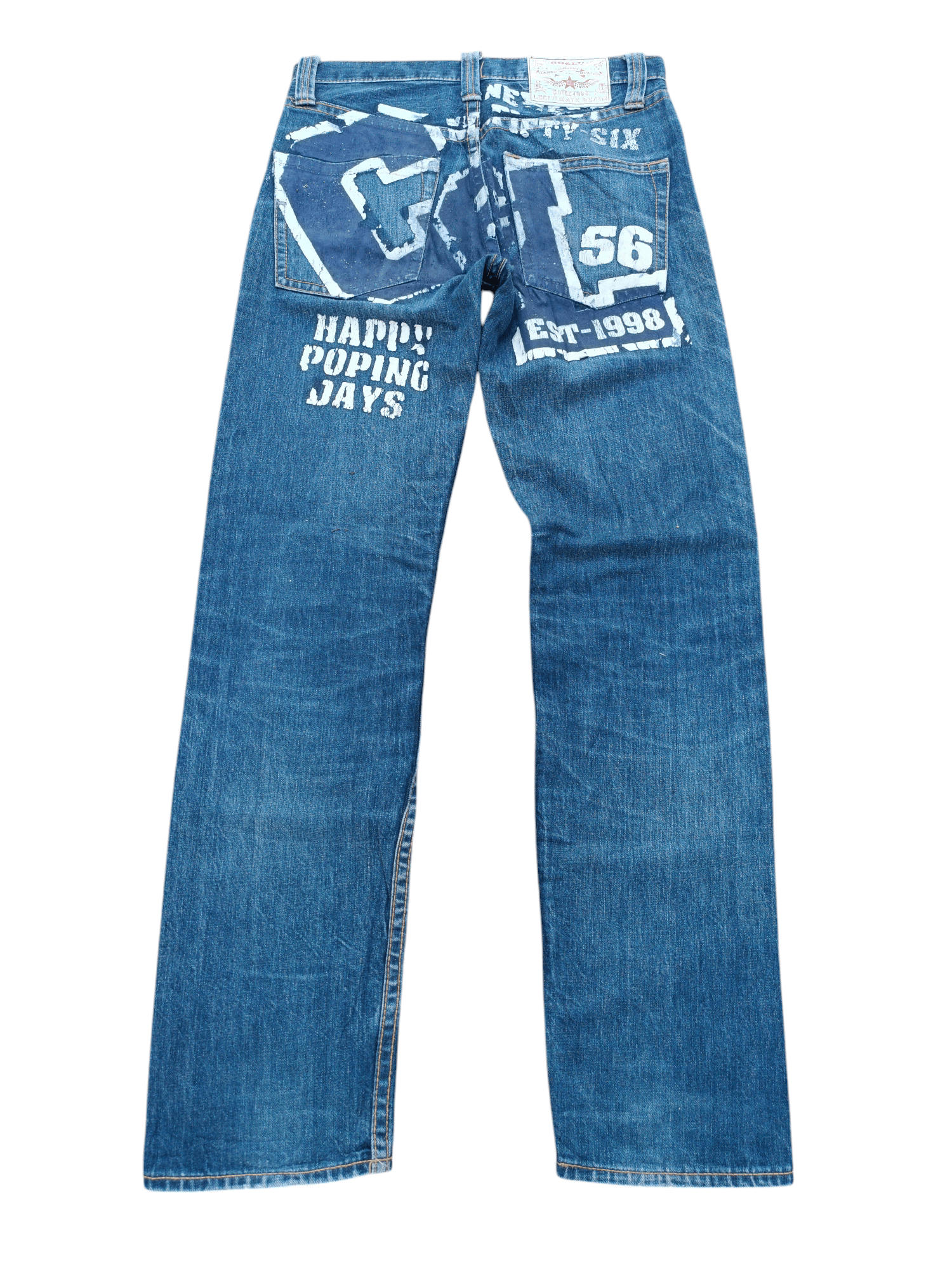 Vintage RARE 🔥 Japanese Brand Co&Lu Big Logo Print Denim Jeans Size US 31 - 13 Thumbnail