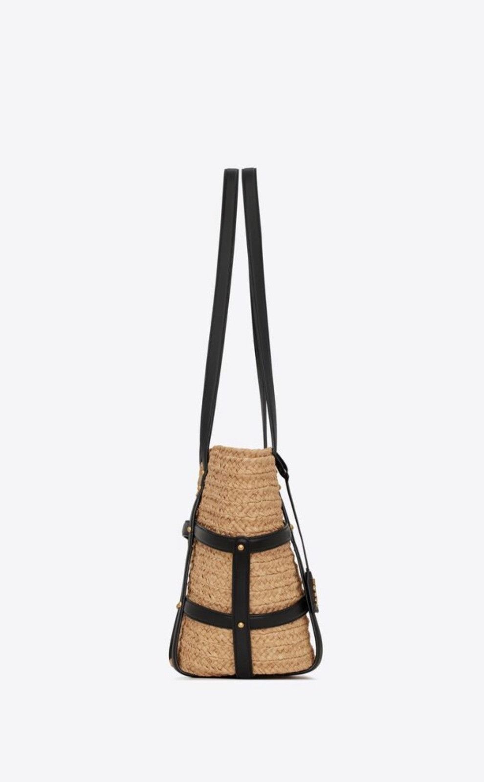 Saint Laurent Paris o1b1hav110824 Size: OS/ Panier Medium Bag in Black/Beige Size ONE SIZE - 3 Thumbnail
