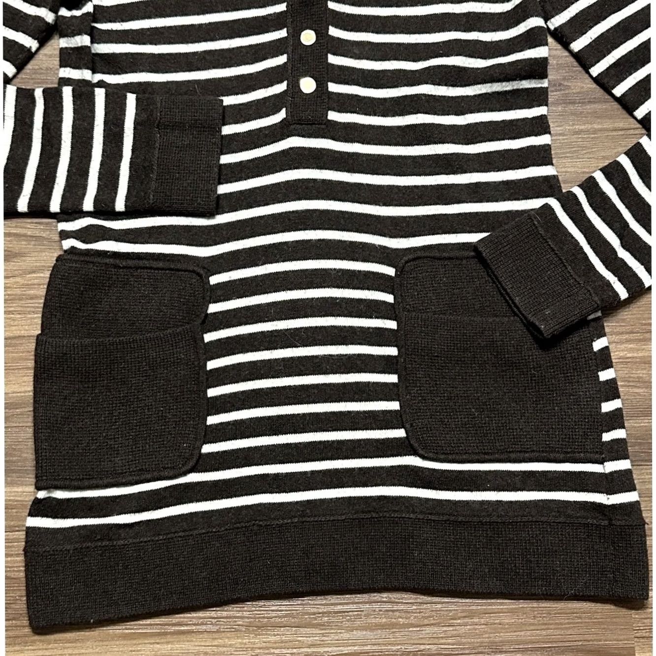 Tory Burch Tory Burch Striped Tunic Sweater Wool Cashmere Blend Brown XS Women Size XS / US 0-2 / IT 36-38 - 2 Thumbnail