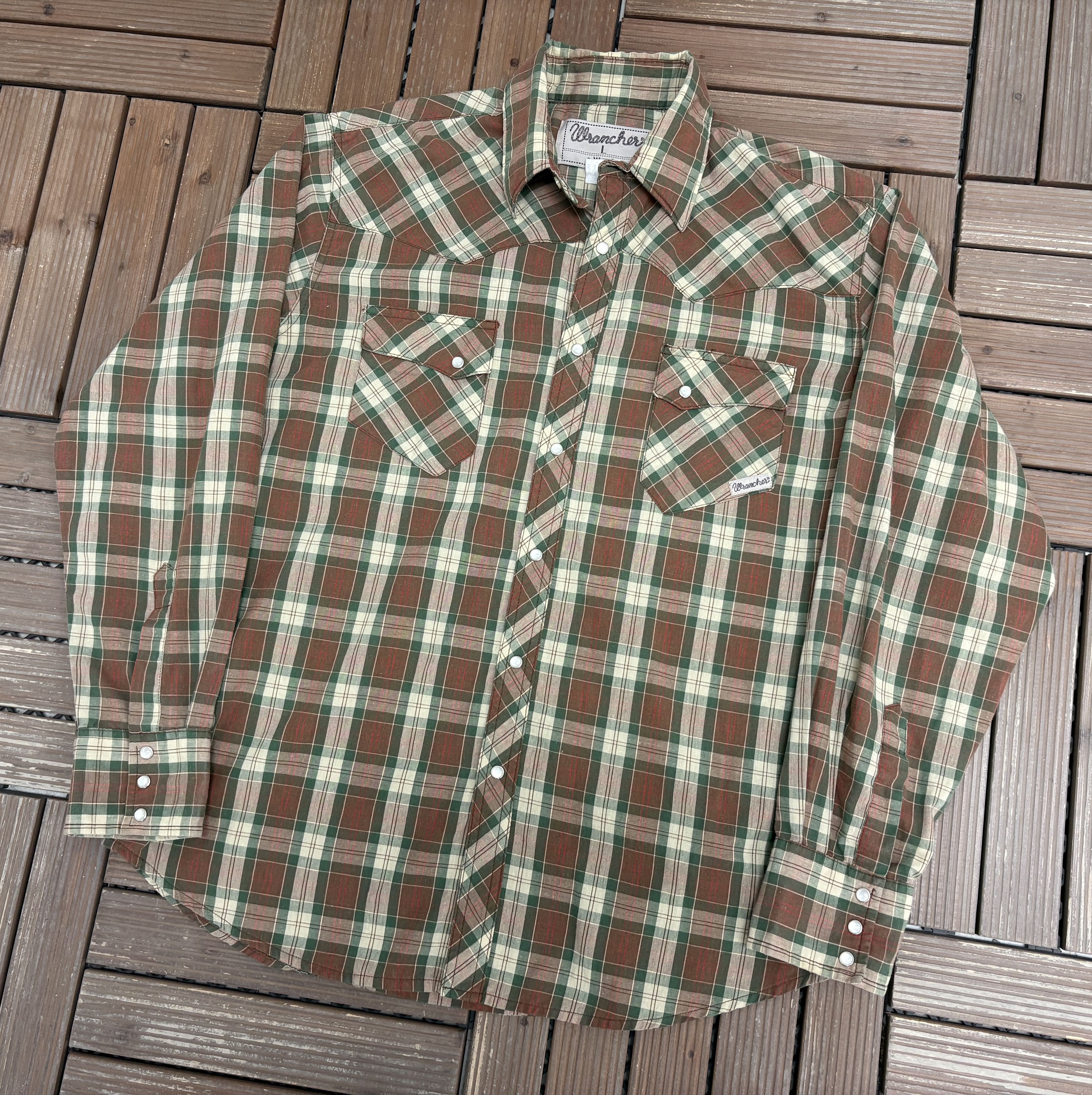 Vintage Wrancher by Wrangler Plaid Vintage Button Down Shirt Size US L / EU 52-54 / 3 - 3 Thumbnail