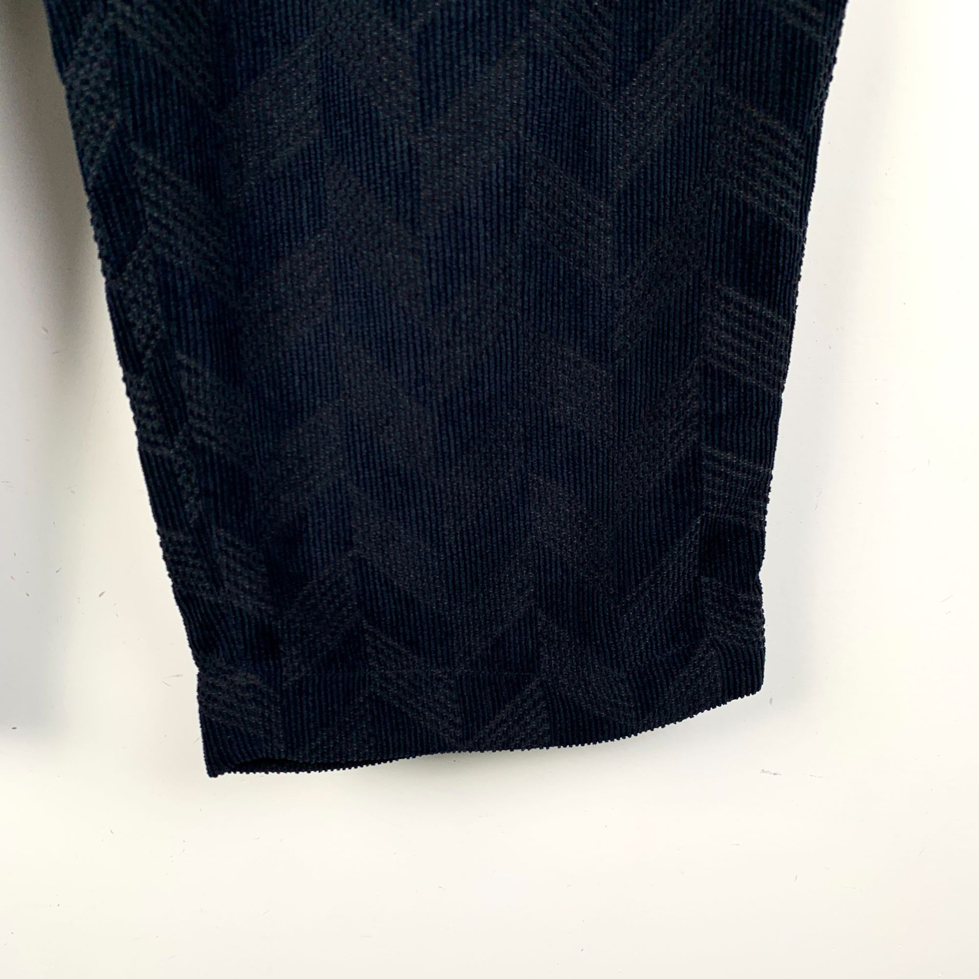 Giorgio Armani Giorgio Armani Mens Chevron Patterned Black Wool Blend Trous Size US 32 / EU 48 - 4 Thumbnail