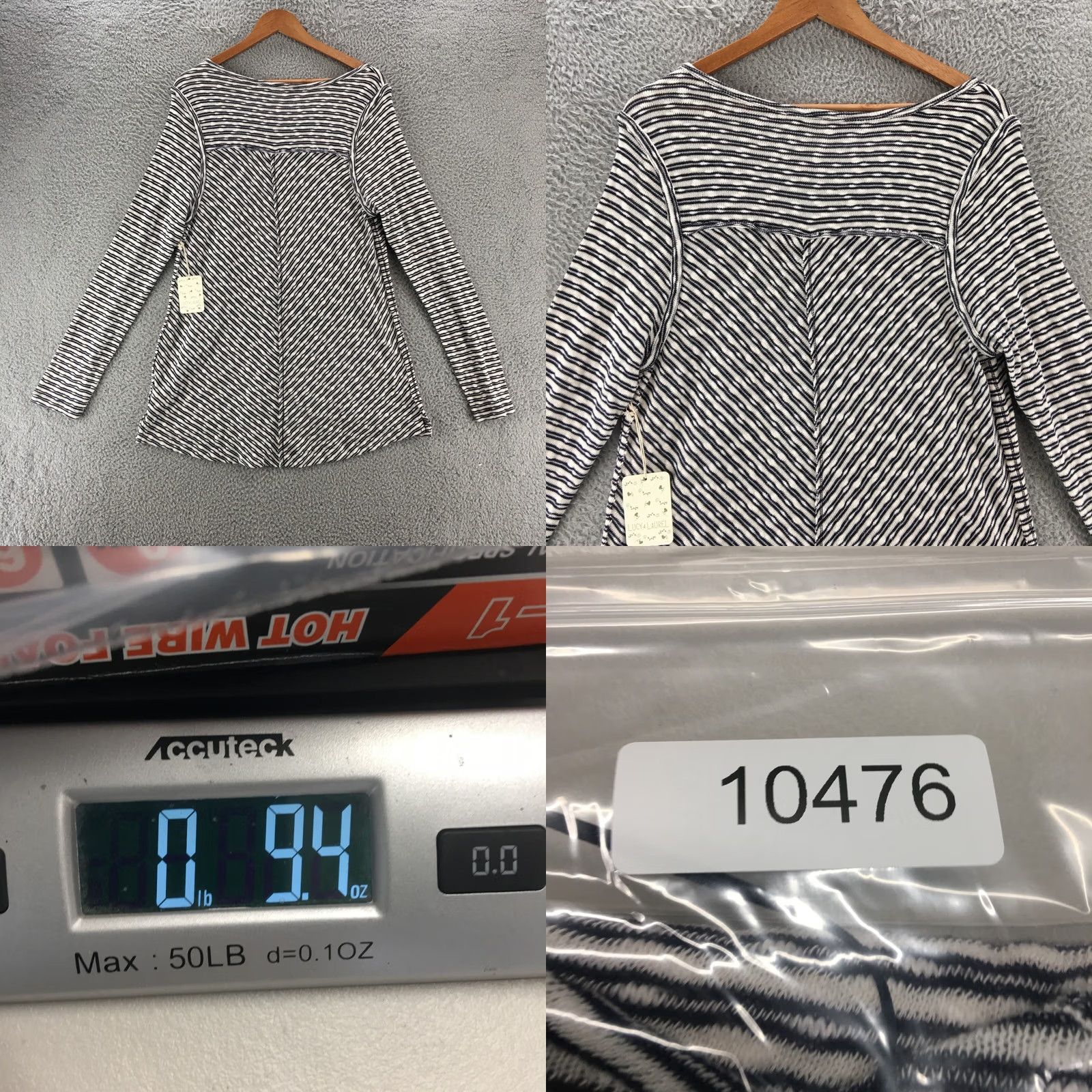 Vintage Lucy Pullover Sweater Top Womens XL White Striped Scoop Long Sleeve - Knit Relaxed Fit Brand Lucy Size XL / US 12-14 / IT 48-50 - 8 Thumbnail
