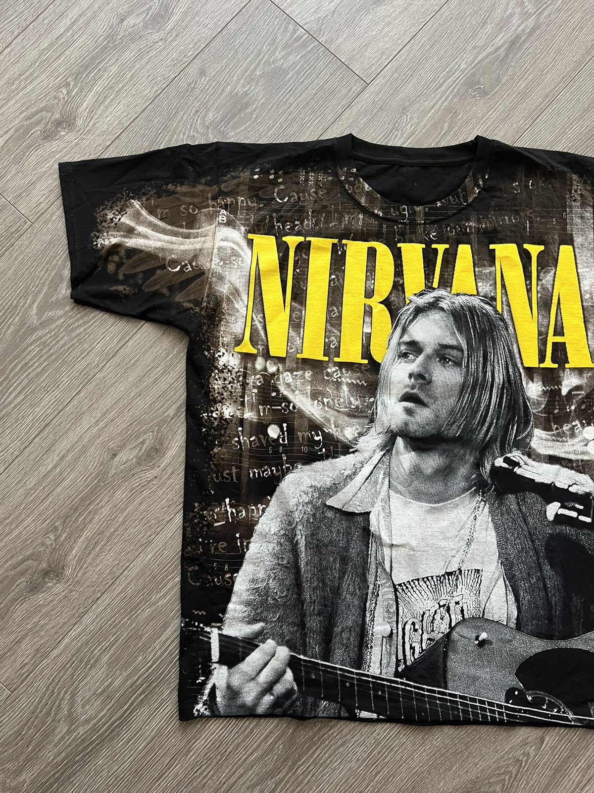 Band Tees × Nirvana 💥💥 Kurt Cobain Nirvana Band Tee Over Print Size US L / EU 52-54 / 3 - 10 Thumbnail