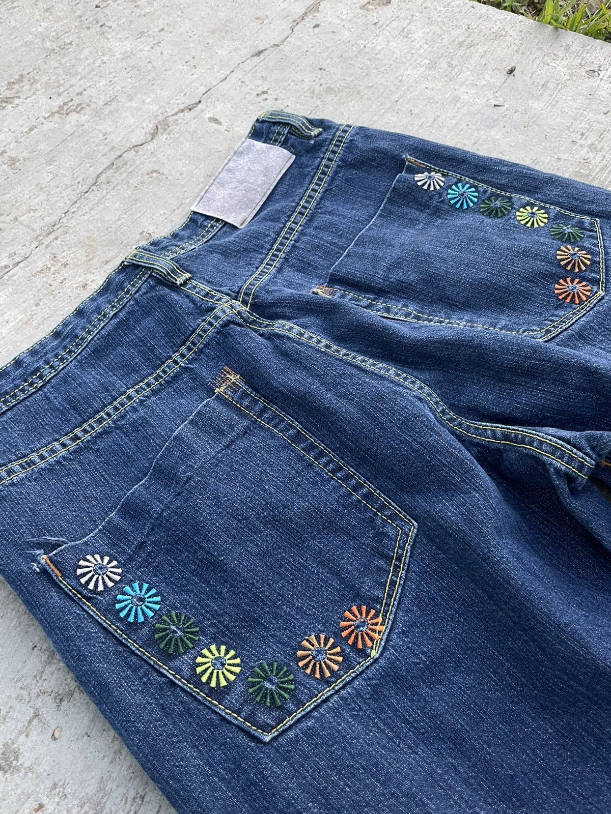 Vintage Brklyn Express Baggy Embroidered Denim | Grailed