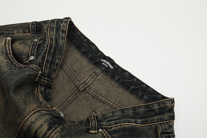 Vintage Men's Retro Loose Straight Leg Washed Distressed Flare Jeans Size US 32 / EU 48 - 4 Thumbnail