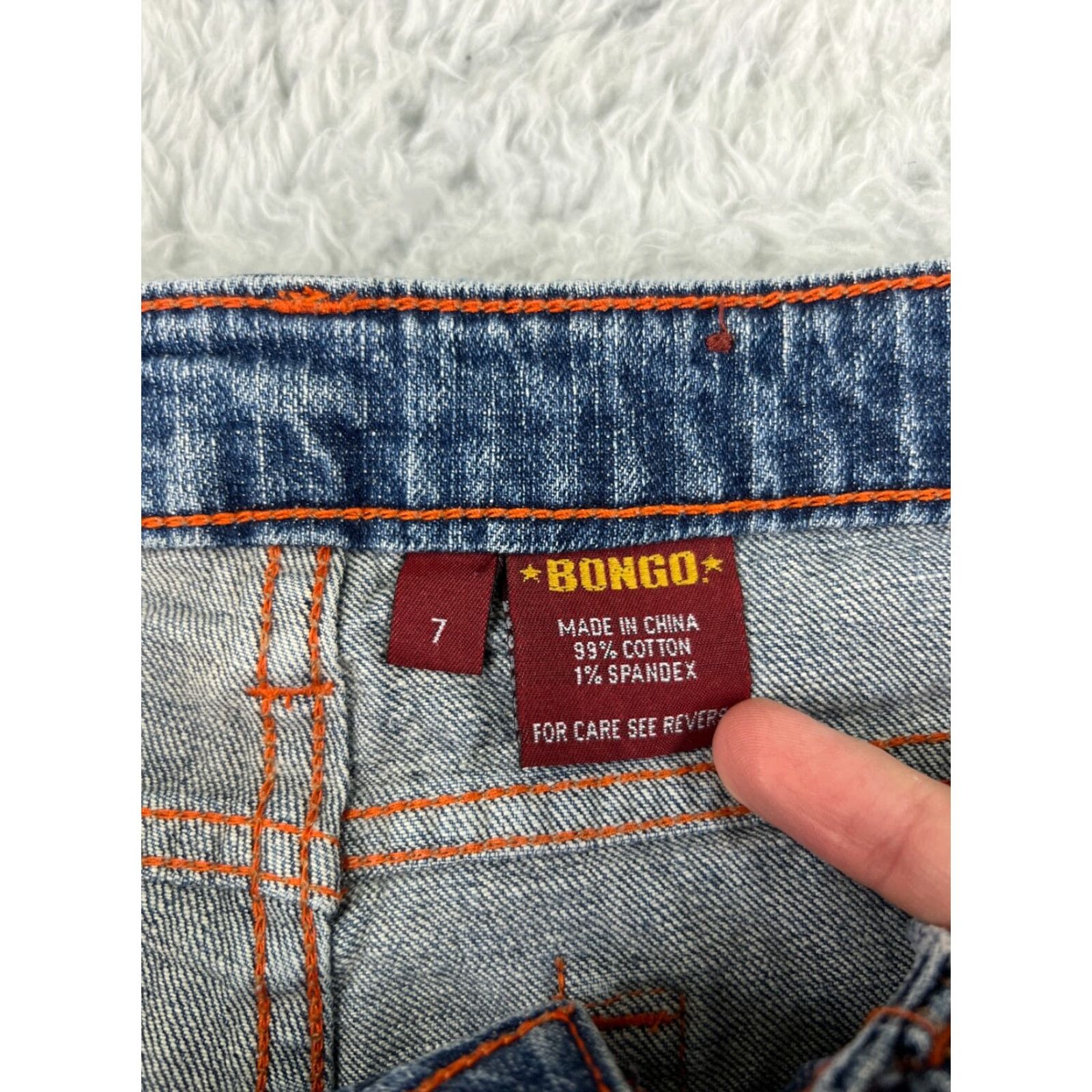 Vintage Bongo Jeans Women Bootcut Denim 7 Blue Mid Rise Stretch 5-Pocket Design Inseam 31 Regular Size 28" / US 6 / IT 42 - 4 Thumbnail