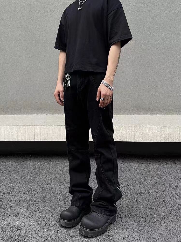 Japanese Brand × Jean Street hip hop leg zip baggy jeans Size US 34 / EU 50 - 3 Thumbnail