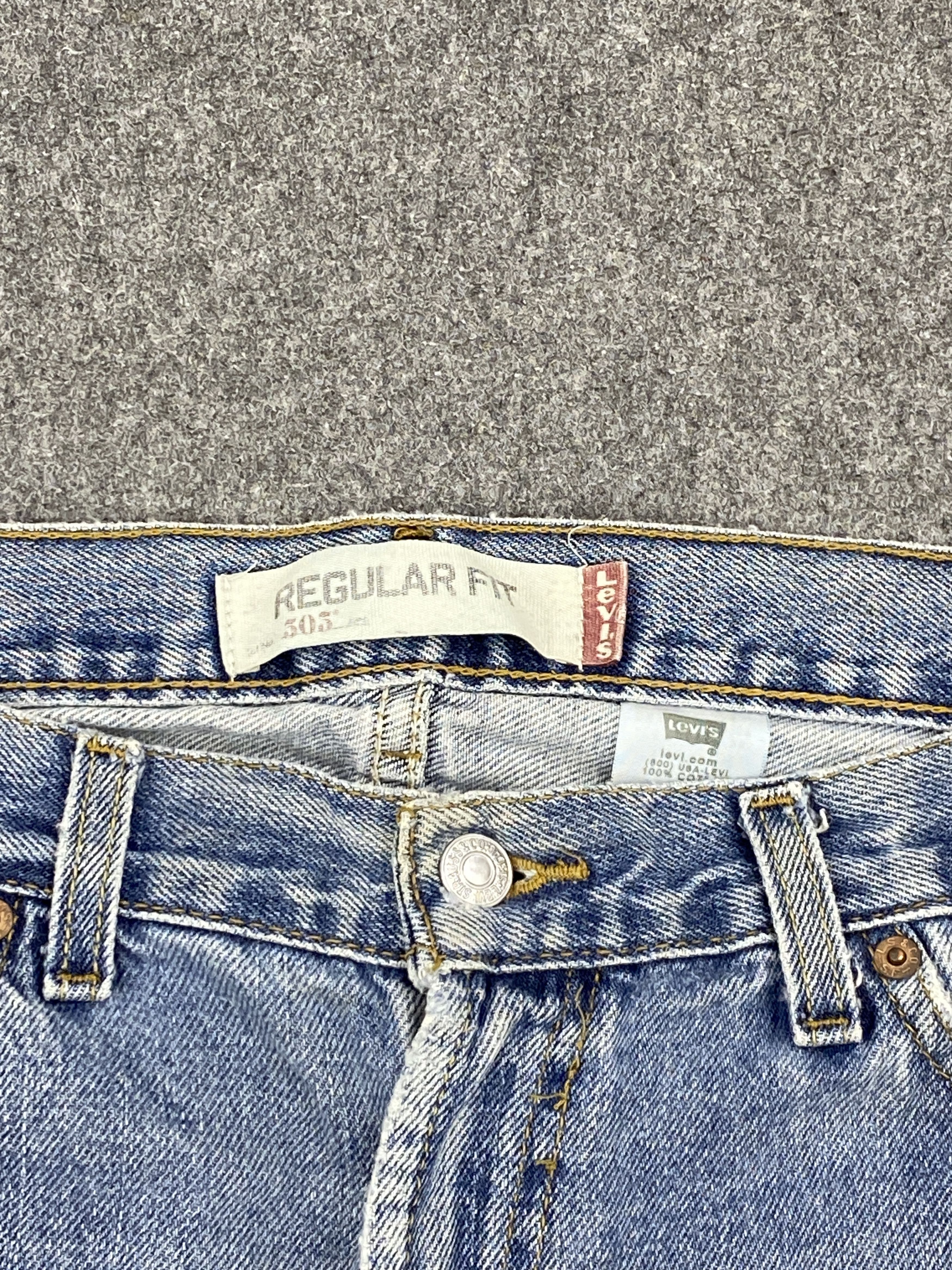 Levi's × Vintage Vintage Levis 505 Faded Blue Jeans DP2616 Size US 34 / EU 50 - 9 Thumbnail