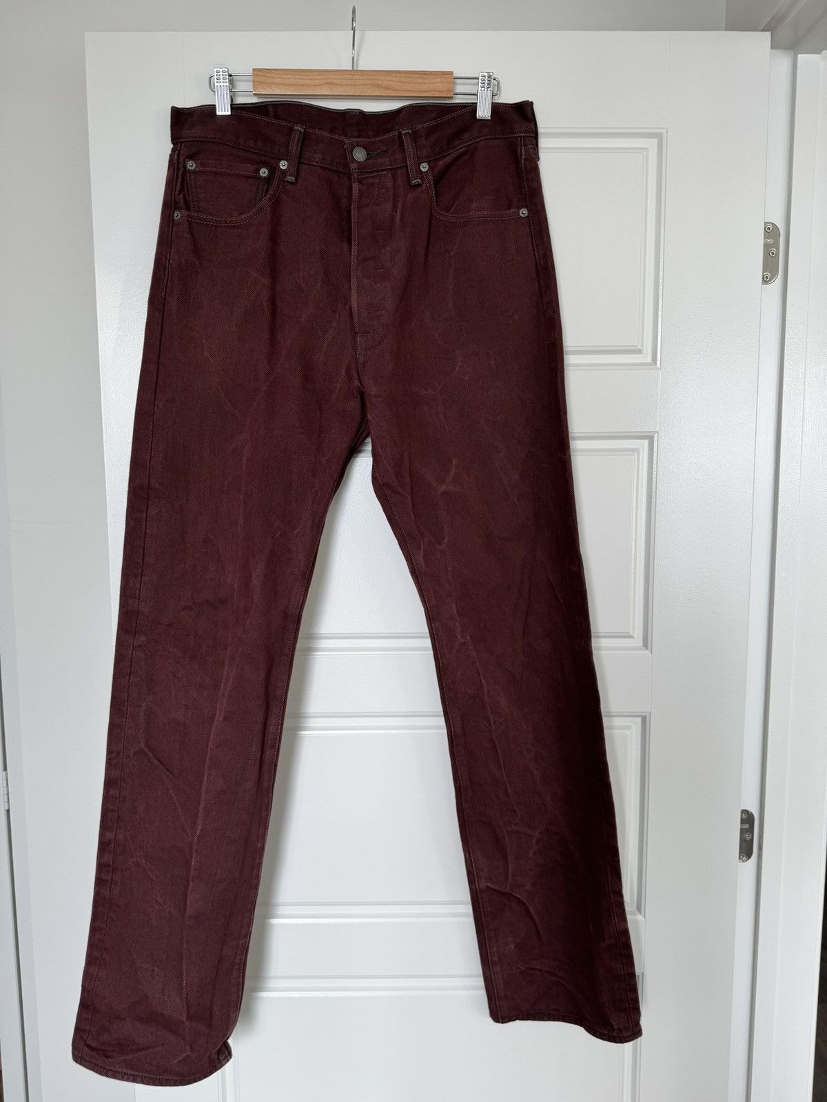 Levi's Vintage Clothing Vintage Burgundy 501’s Size US 34 / EU 50 - 1 Thumbnail