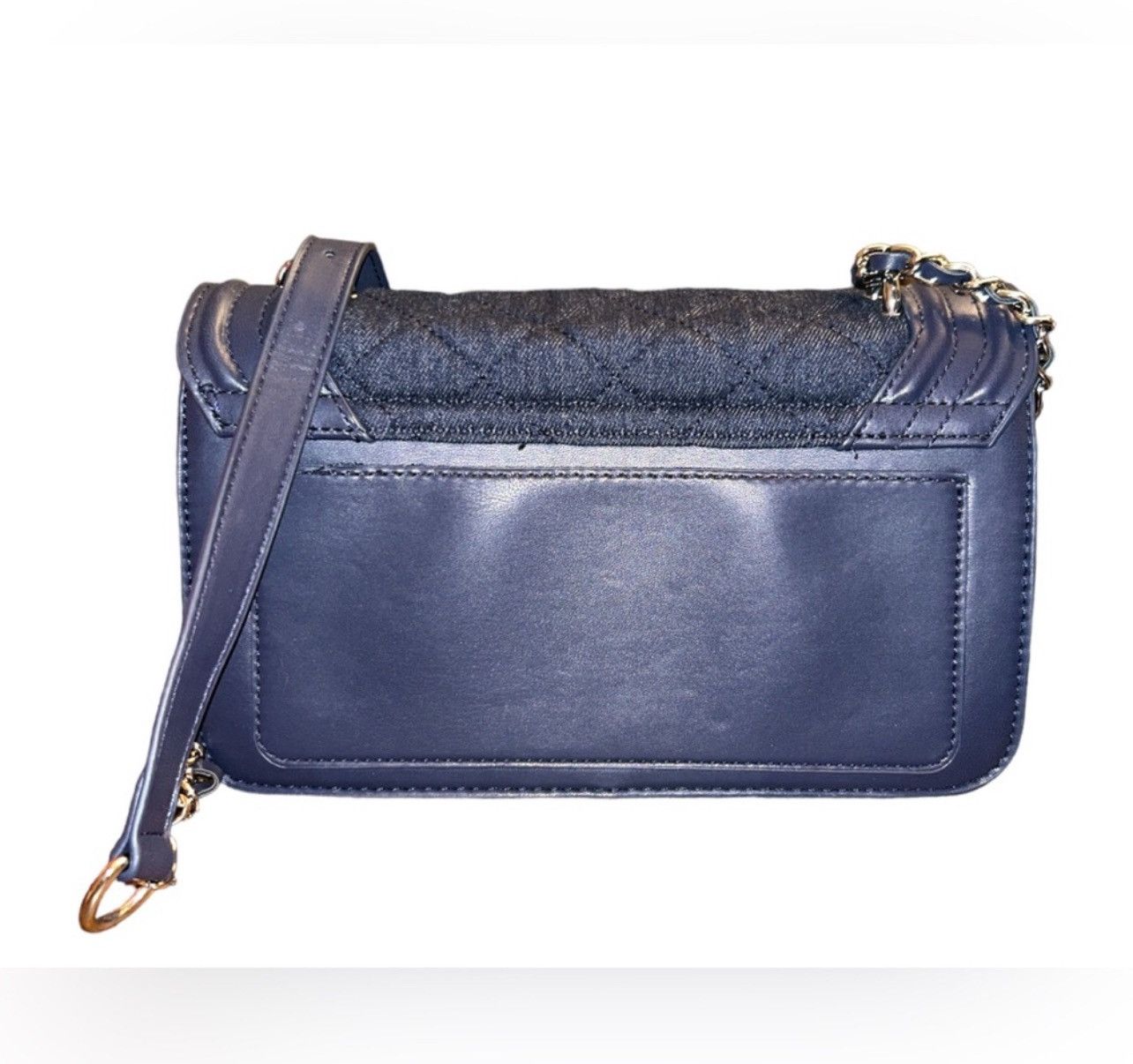 Badgley Mischka Badgley Mischka Denim Blue Vegan Leather Studded Pearl Bag Size ONE SIZE - 3 Thumbnail