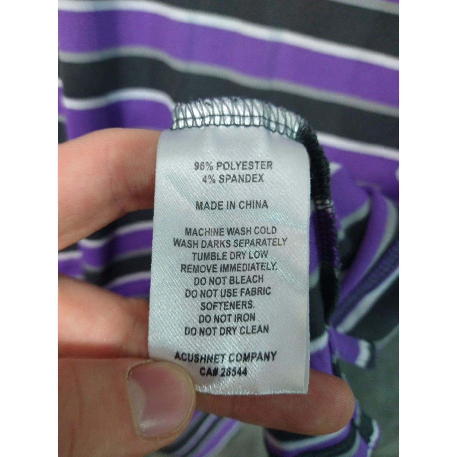 Footjoy FootJoy Shirt Mens L Purple Striped Athletic Fit Polo Golf FJ Casual Size US L / EU 52-54 / 3 - 6 Thumbnail