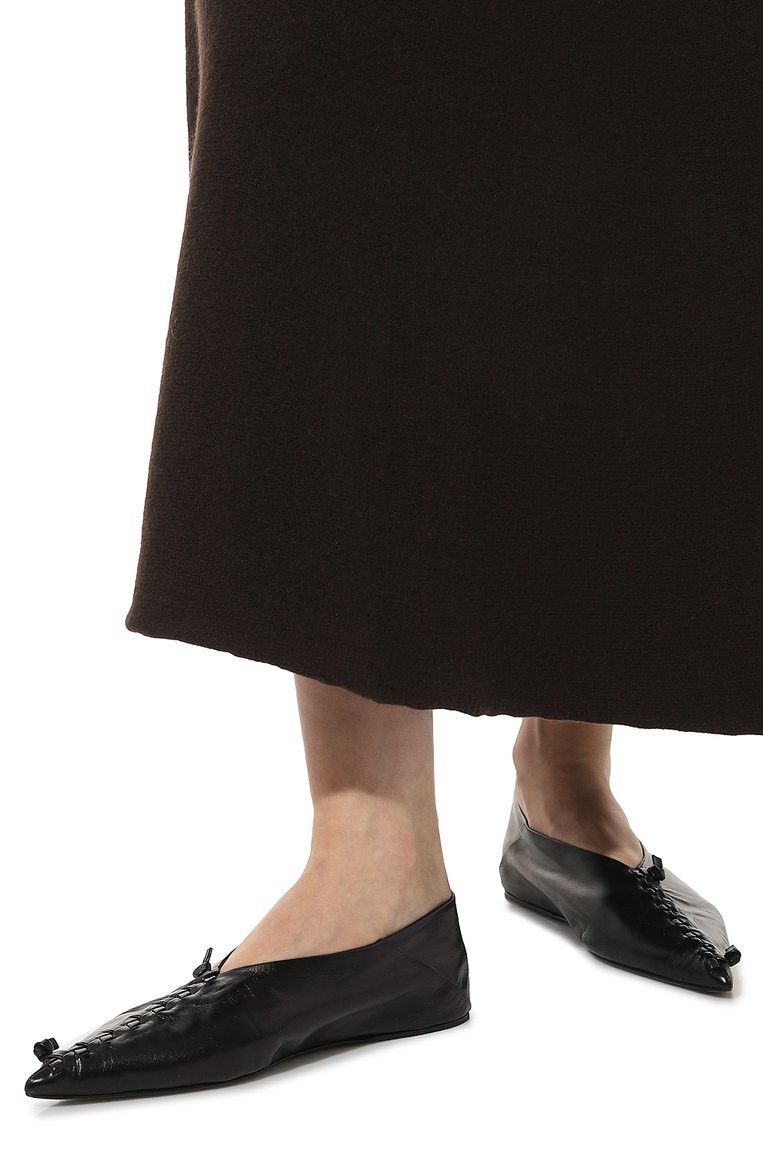 Jil Sander JIL SANDER black knot detailing soft ballerina shoes 8 38 Size US 8 / IT 38 - 2 Thumbnail