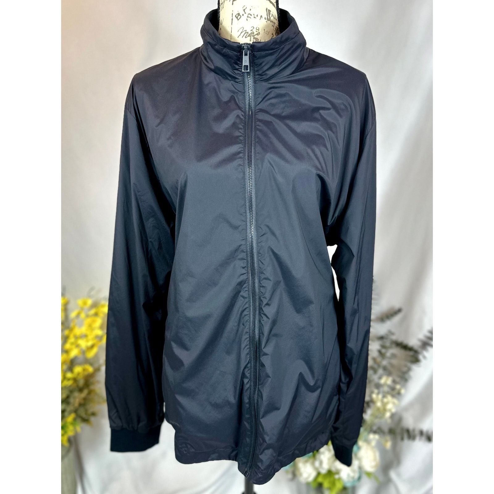 PIOMBO Piombo Regular High Neck Full Zip Fit Jacket Black XL Size US XL / EU 56 / 4 - 2 Thumbnail