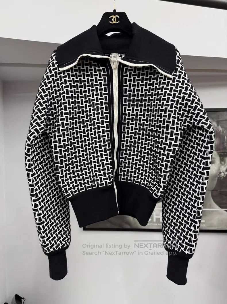 Hermes Hermes Black and White Collar Jacket Size XS / US 0-2 / IT 36-38 - 1 Thumbnail