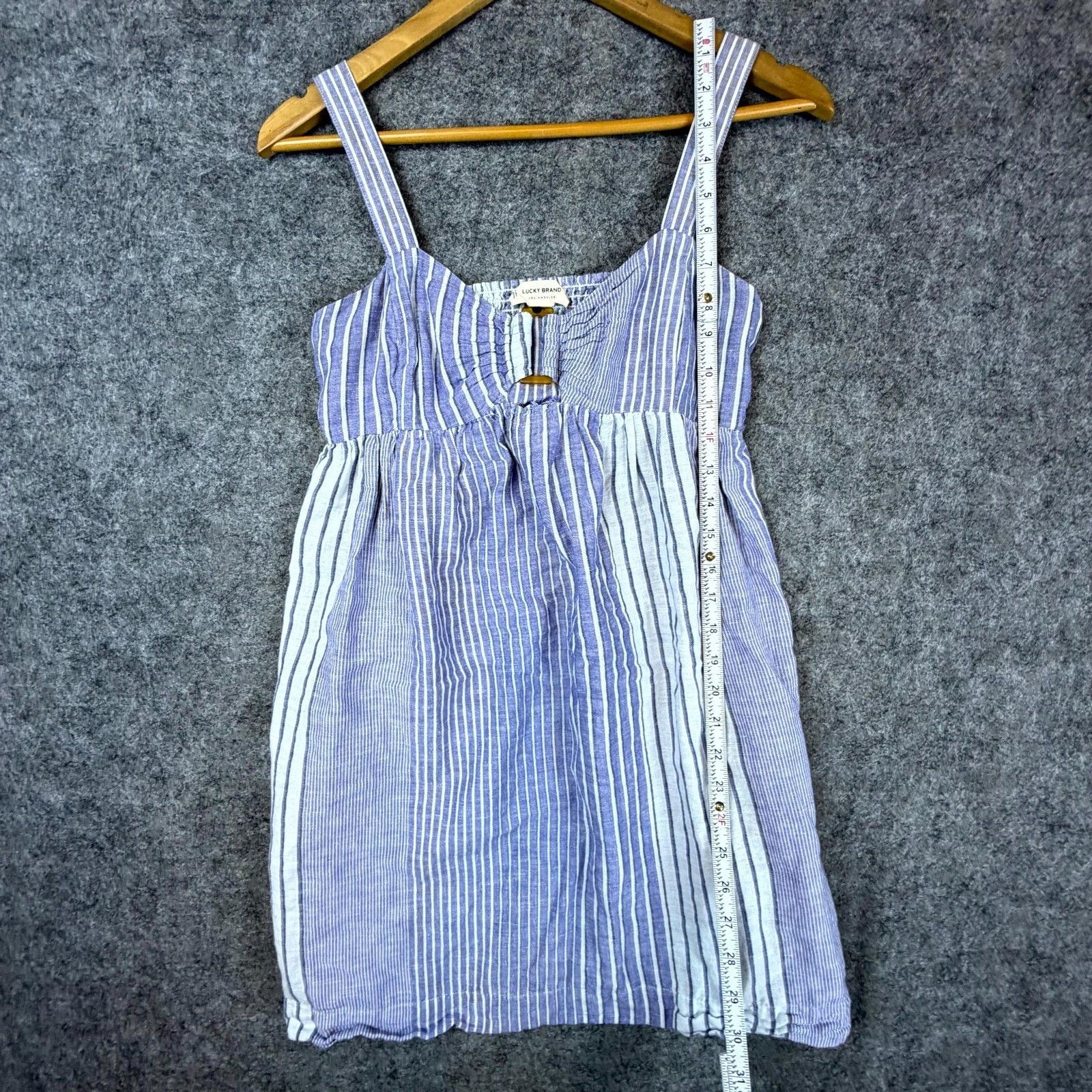 Lucky Brand Lucky Brand Cutout Babydoll Dress Women XS Blue White Stripe Size XS / US 0-2 / IT 36-38 - 7 Thumbnail