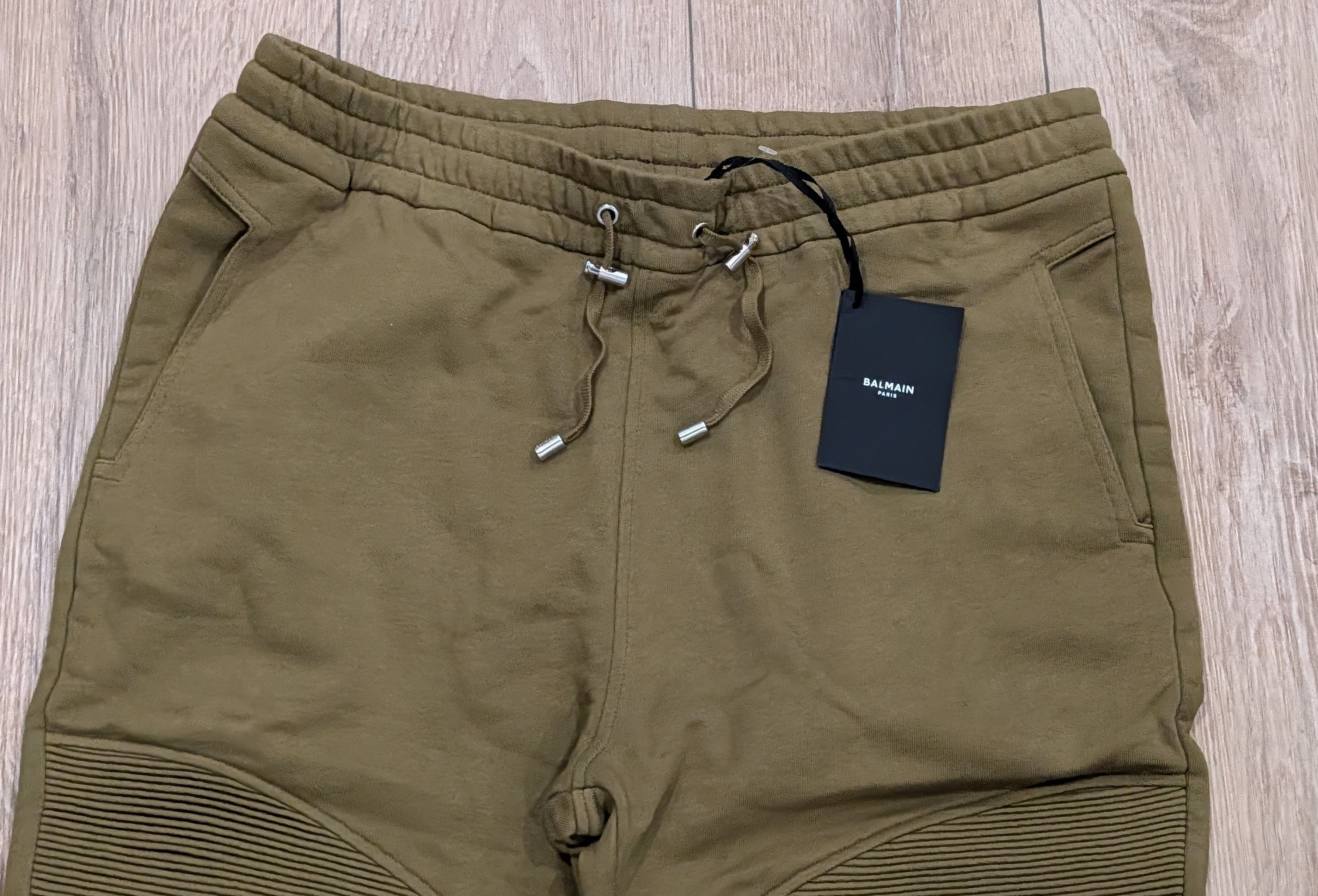 Balmain BALMAIN Flocked Logo Print Jogger Pants Tan 2XL Size US 38 / EU 54 - 2 Thumbnail