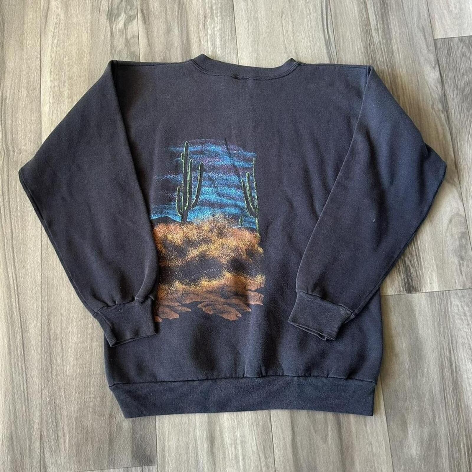 Other Vintage 90s Nature Aop Black Horse Sweatshirt Crewneck L Size US L / EU 52-54 / 3 - 3 Thumbnail