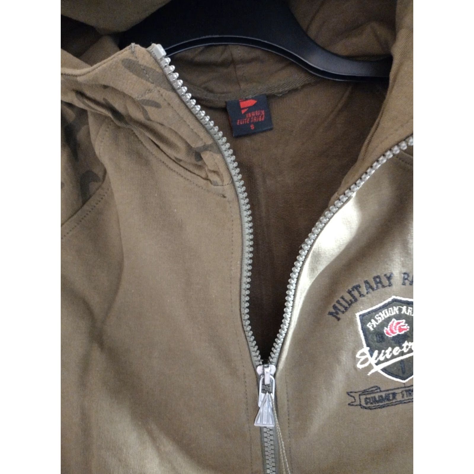 Vintage Elite Tribe Military Camo Long Sleeve Full Zip Hoodie Sweatshirt Size S Size US S / EU 44-46 / 1 - 4 Thumbnail