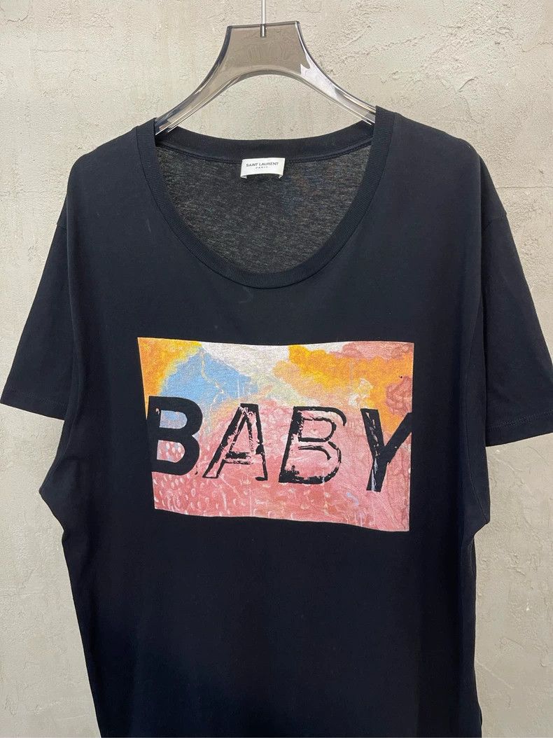 Saint Laurent Paris Saint Laurent ParisBlack baby monogrammed crewneck short s Size US XL / EU 56 / 4 - 3 Thumbnail