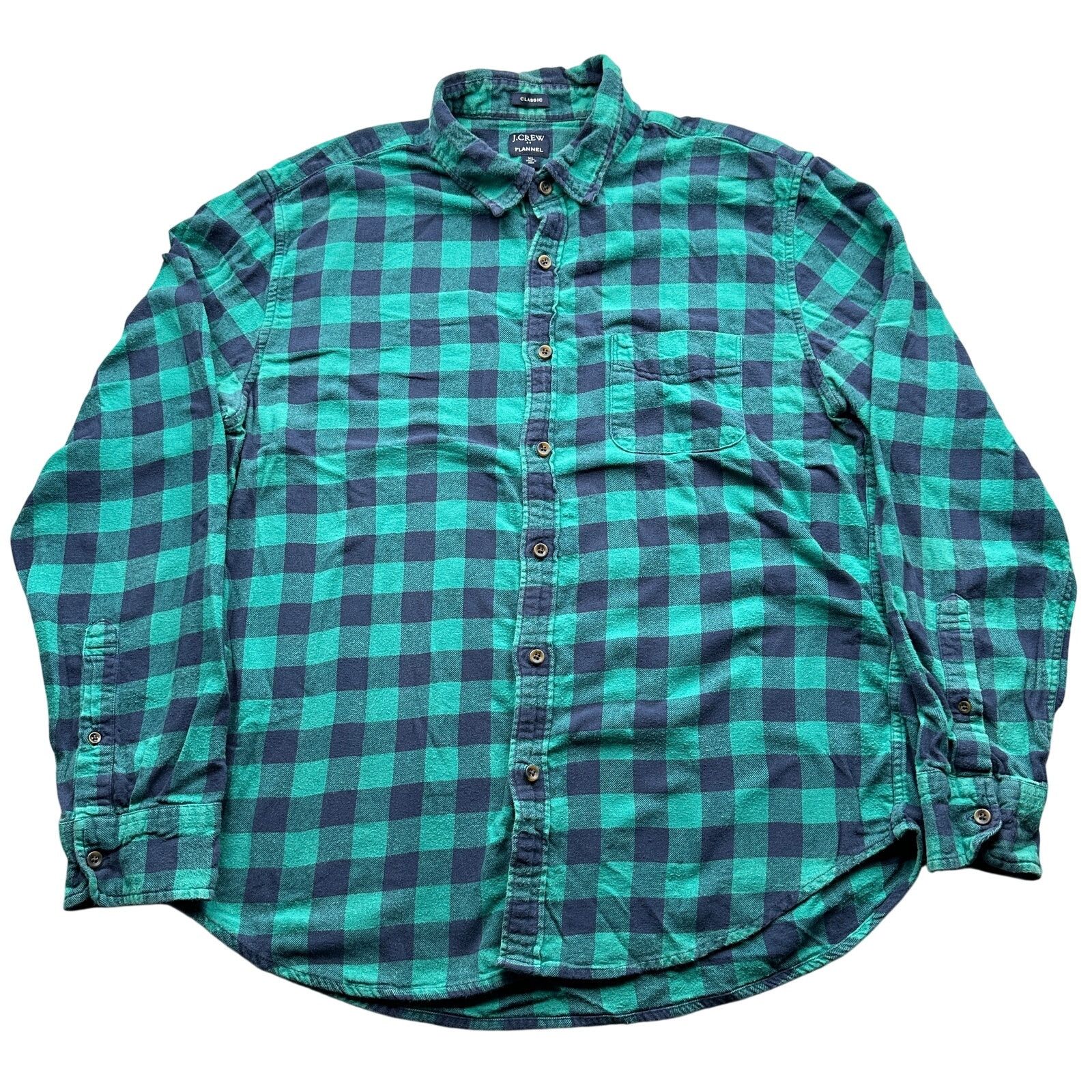 J.Crew J Crew Classic Flannel Blue Plaid Shirt Men XL Button Up Size US XL / EU 56 / 4 - 1 Thumbnail
