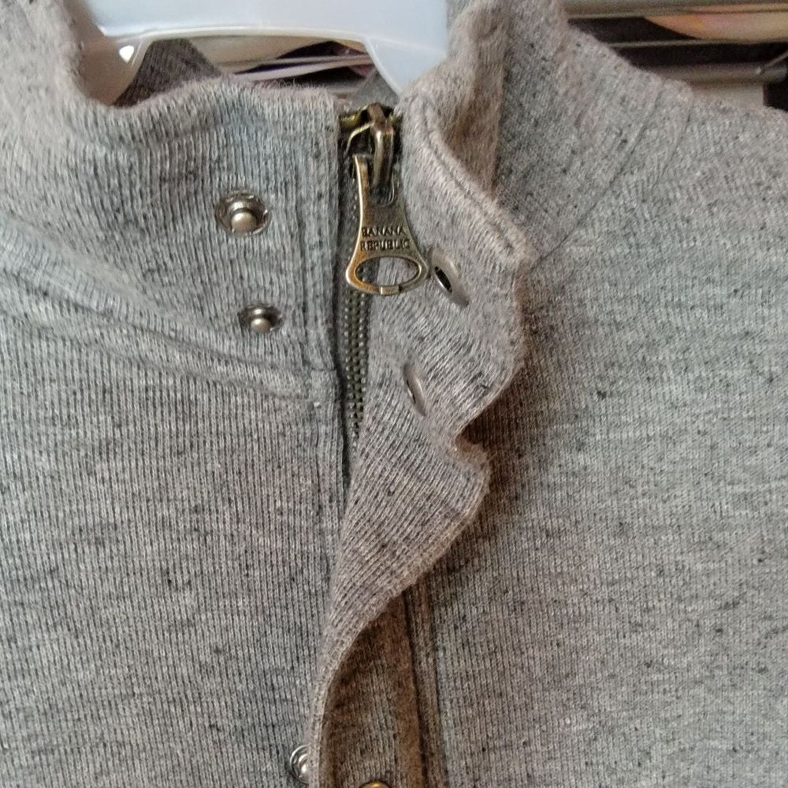 Banana Republic Banana Republic Full Snap / Zip Sweater Jacket Dark Grey Size US L / EU 52-54 / 3 - 4 Thumbnail