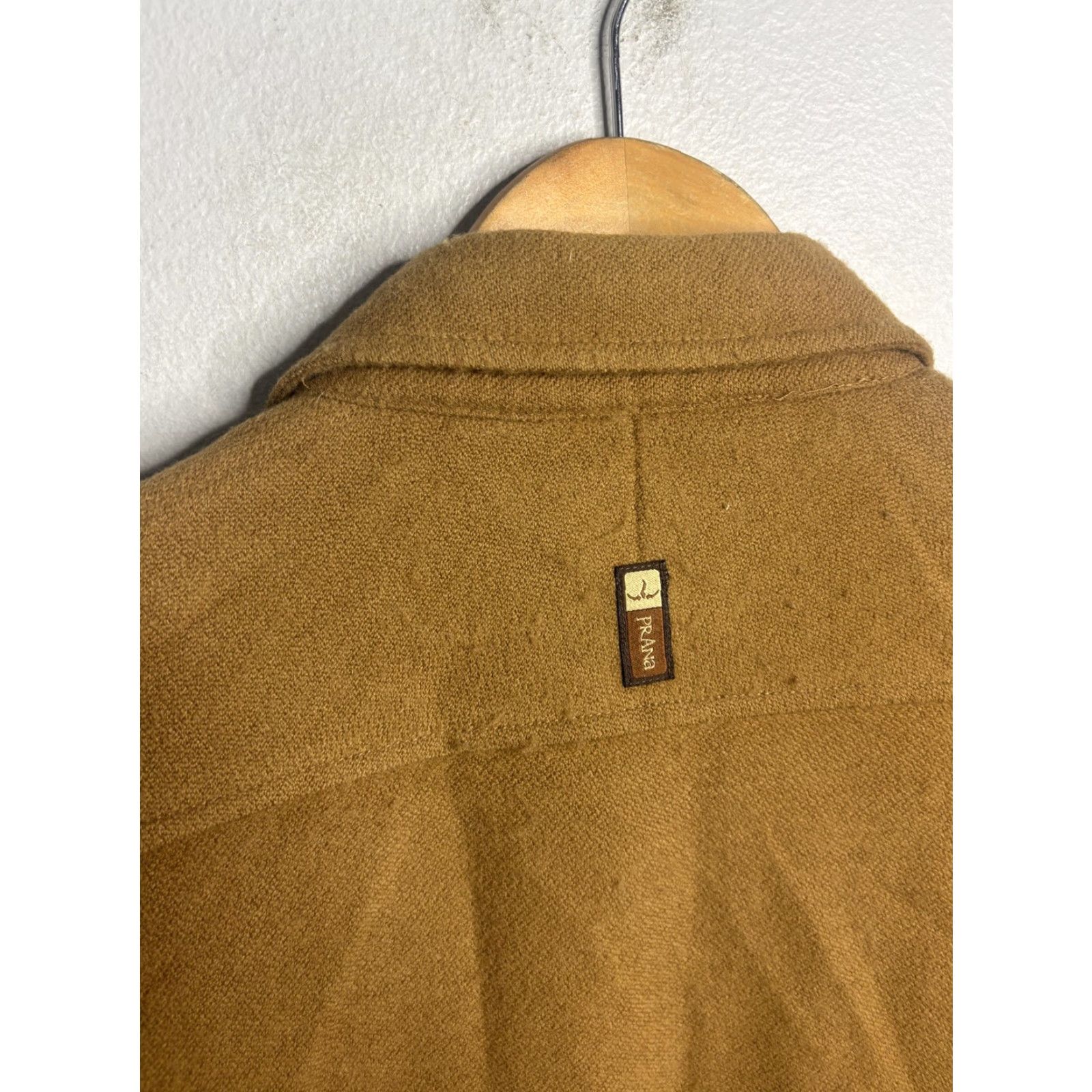 Prana prAna Shacket Mens M Brown Balboa Wool Blend Snap Front Twill Jacket Shirt Size US M / EU 48-50 / 2 - 6 Thumbnail