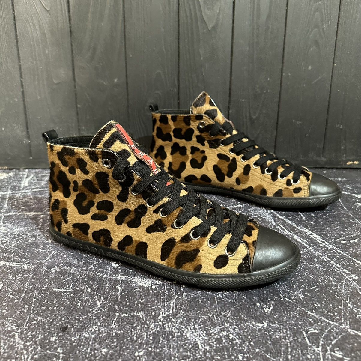 Prada PRADA Leopard Fur Women’s Sneakers size 38 8 US Size US 8 / IT 38 - 4 Thumbnail