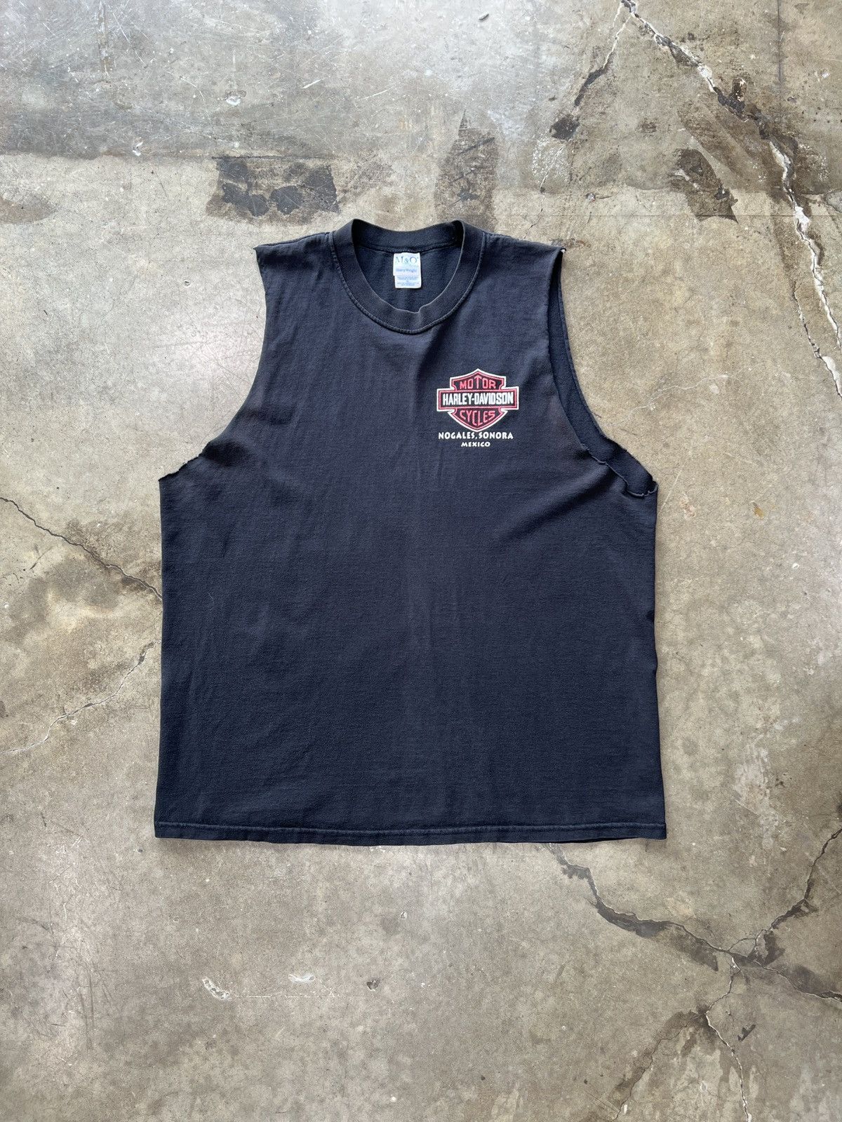 Harley Davidson × Vintage Vintage Harley Davidson Fire Eagle Mexico Cut Sleeve Tee XL Size US XL / EU 56 / 4 - 5 Thumbnail