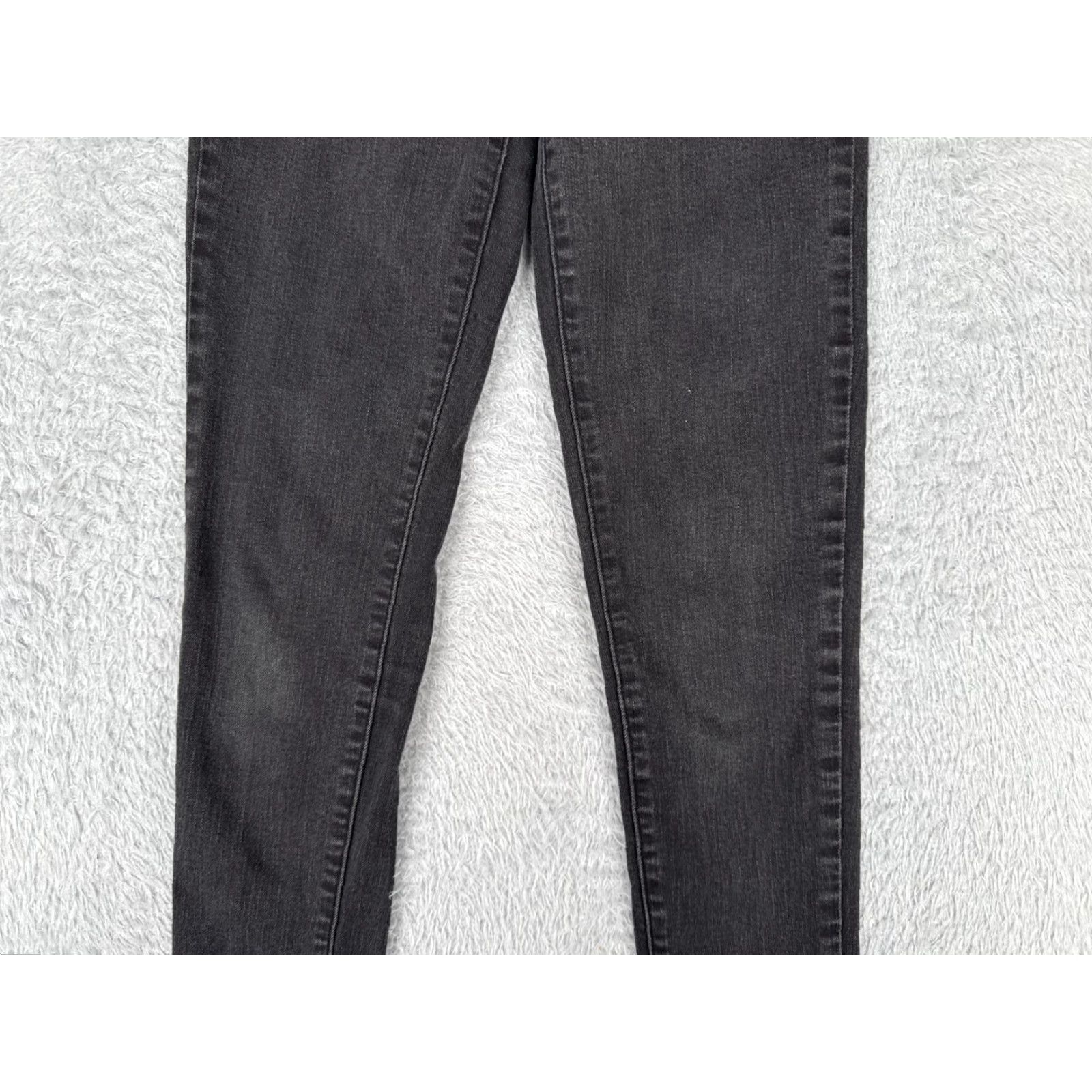 Levi's Levis Jeans Women 25 Black Denim 721 High Rise Skinny Cotton Blend 24x28 Womens Size 42" / US 20 - 3 Thumbnail