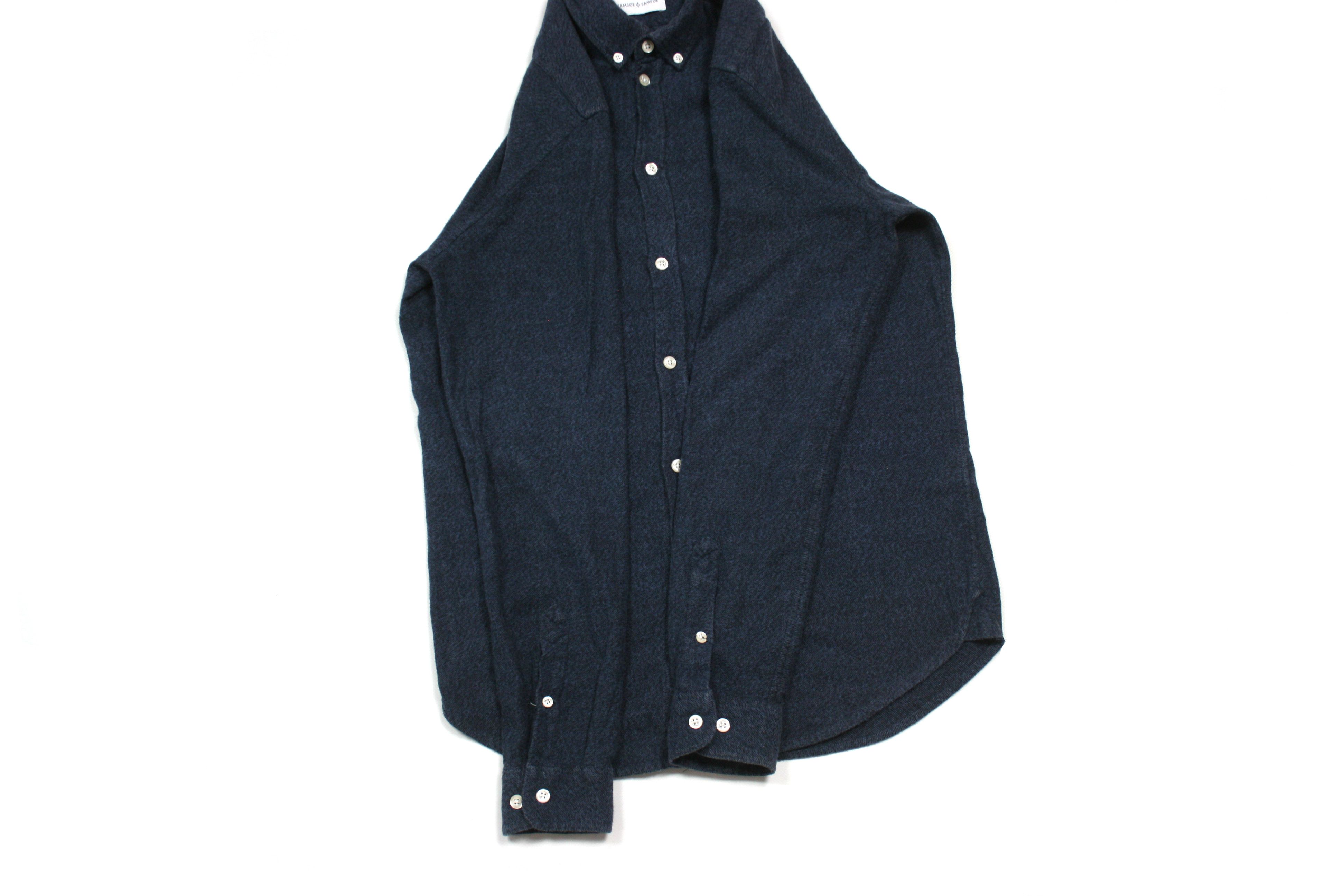 Samsoe Samsoe Navy Melange Soft Shirt Size US S / EU 44-46 / 1 - 4 Thumbnail