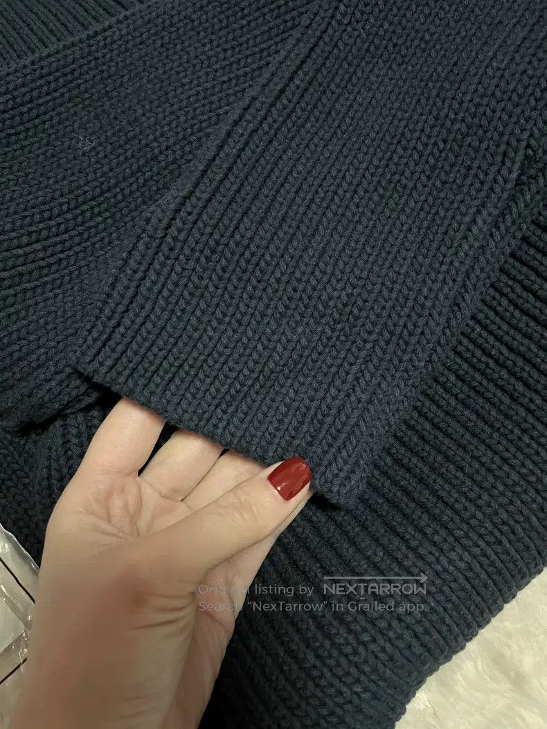 The Row The Row Cotton and silk navy blue sweater Size S / US 4 / IT 40 - 2 Thumbnail