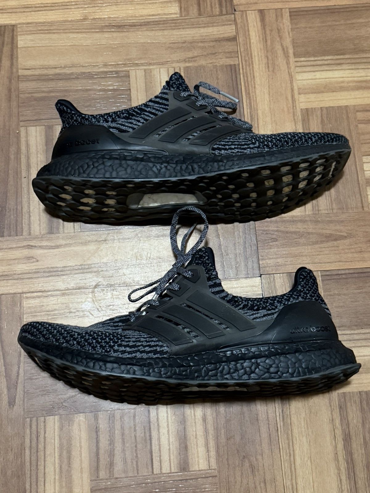 Adidas Adidas Ultra Boost 3.0 Black Silver Size US 11.5 / EU 44-45 - 1 Thumbnail