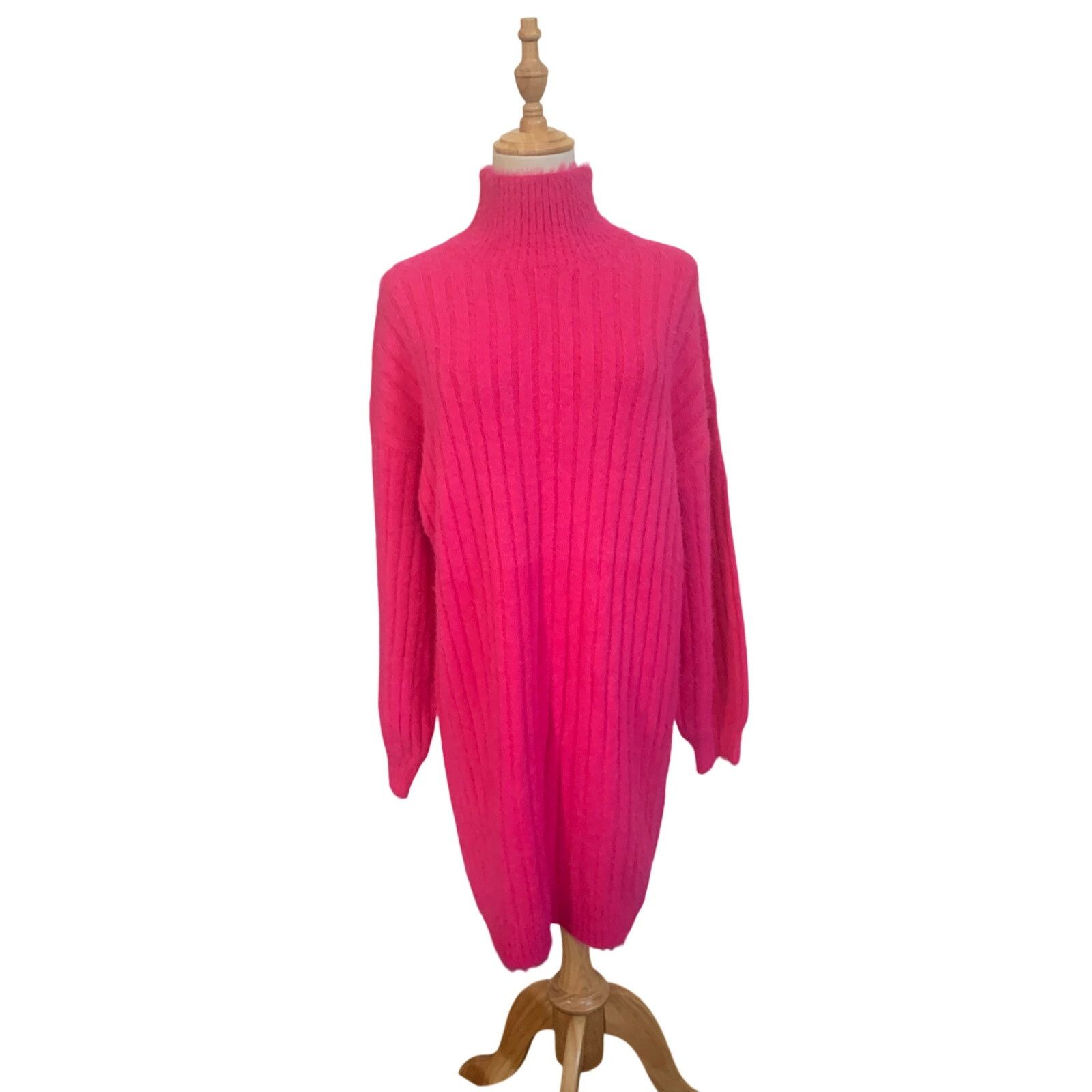 Anthropologie NWT Anthropologie Flat White Turtleneck Sweater Dress Size L / US 10 / IT 46 - 4 Thumbnail